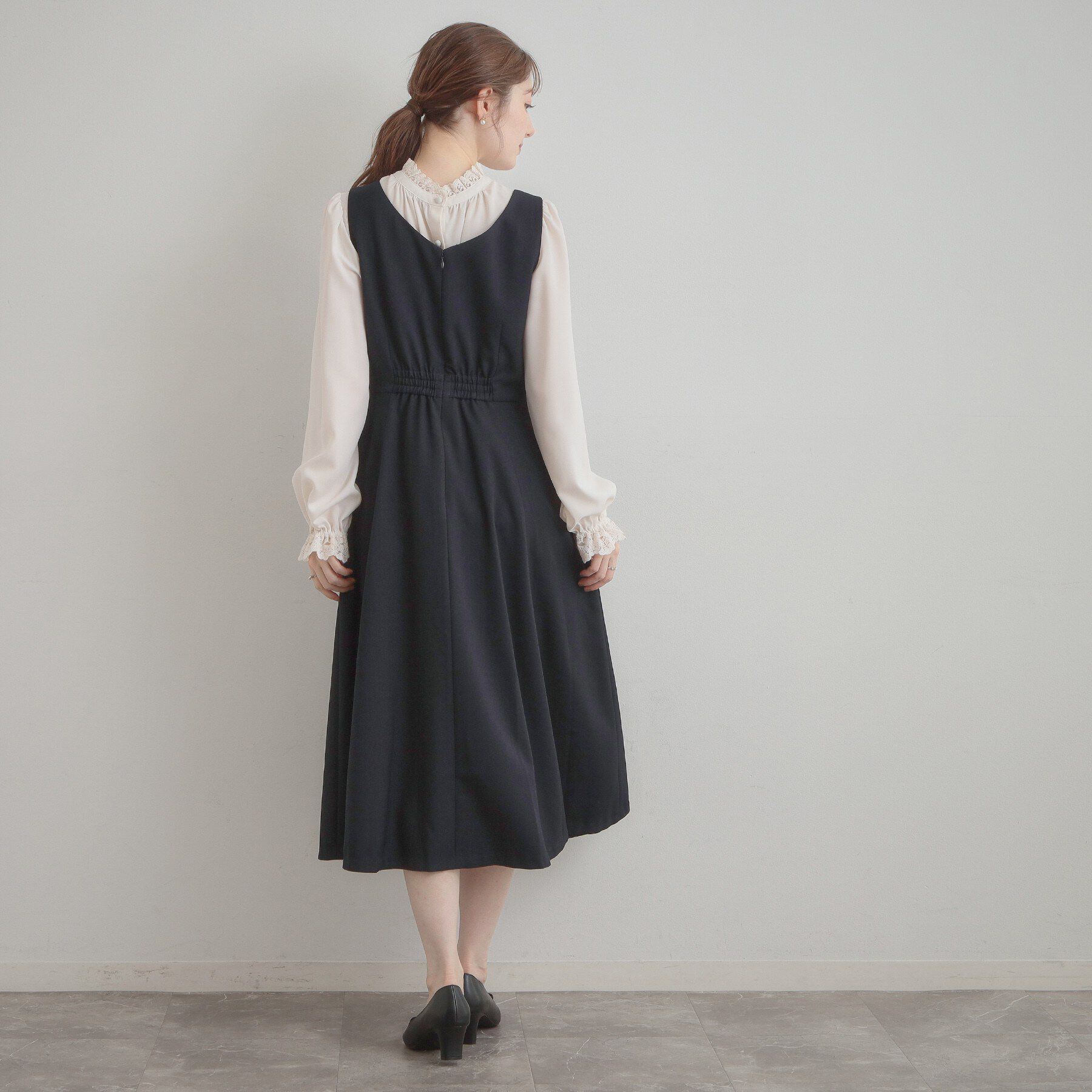 Couture broach「【洗える・ハレの日・通勤】ハートネック フレアージャンスカ」|ワンピース|