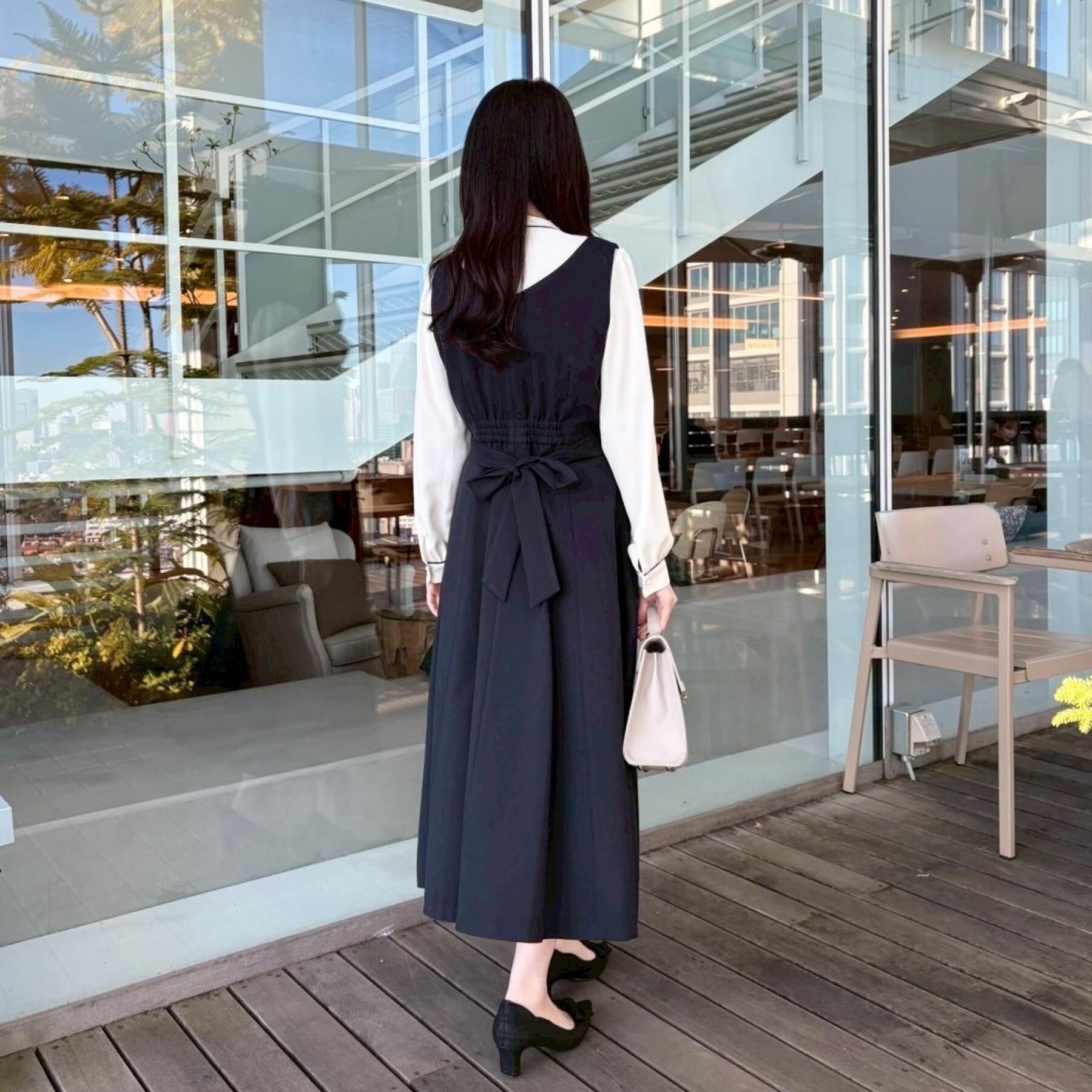 Couture broach「【洗える・ハレの日・通勤】ハートネック フレアージャンスカ」|ワンピース|