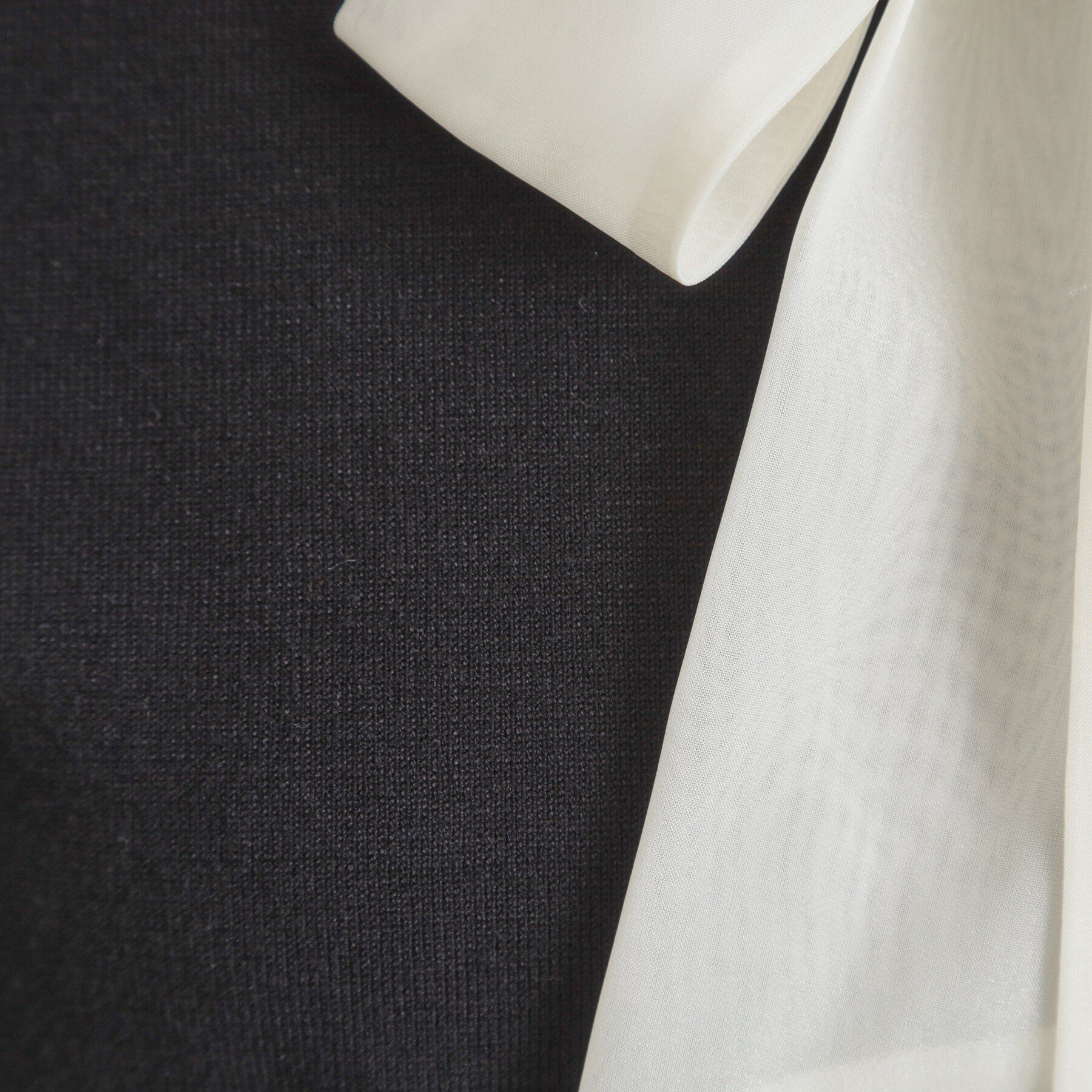 Couture broach「【洗える・着映え】オーガンジーリボンタイ ニット」|ニット・セーター|