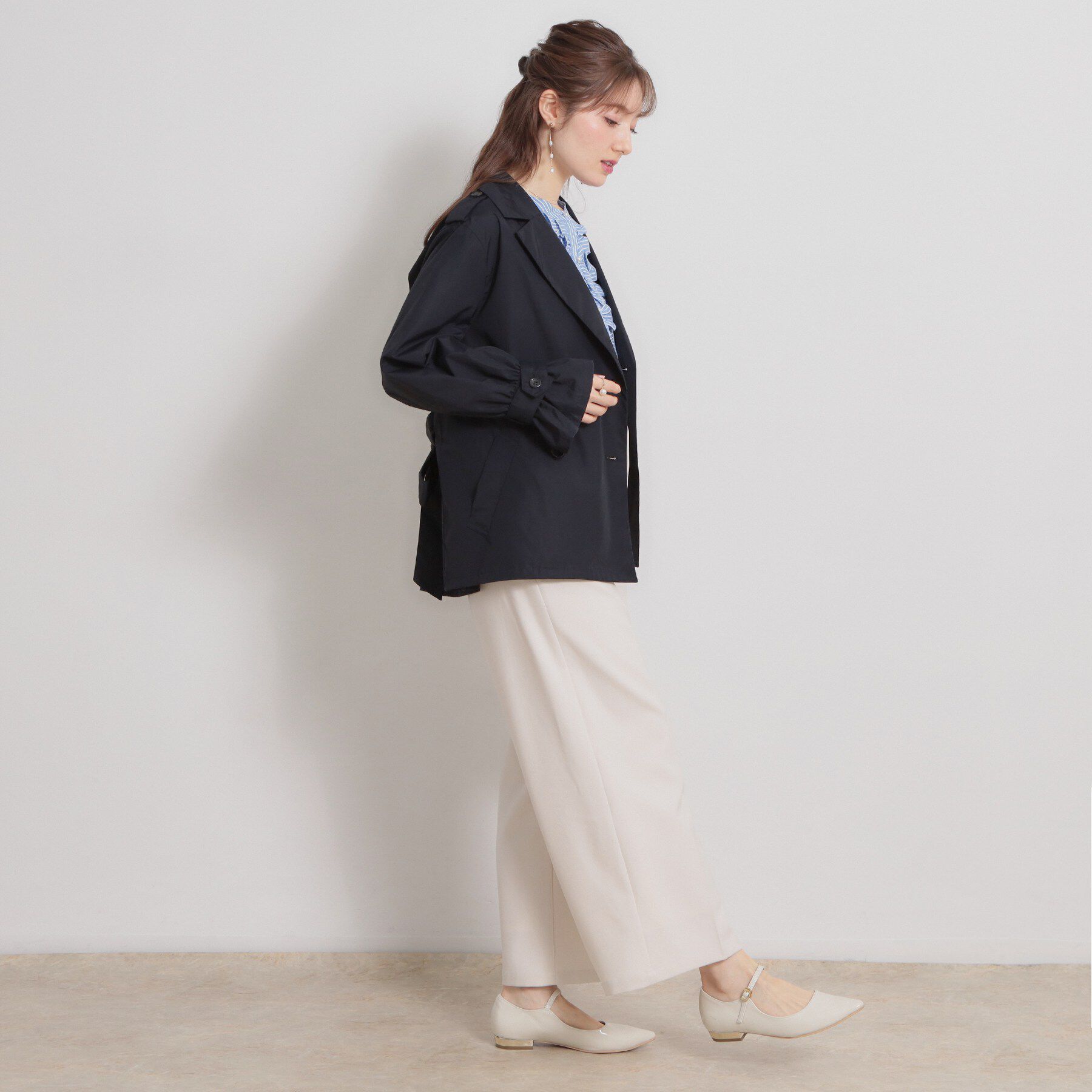 Couture broach「【撥水・洗える】ハーフ トレンチコート」|トレンチコート|