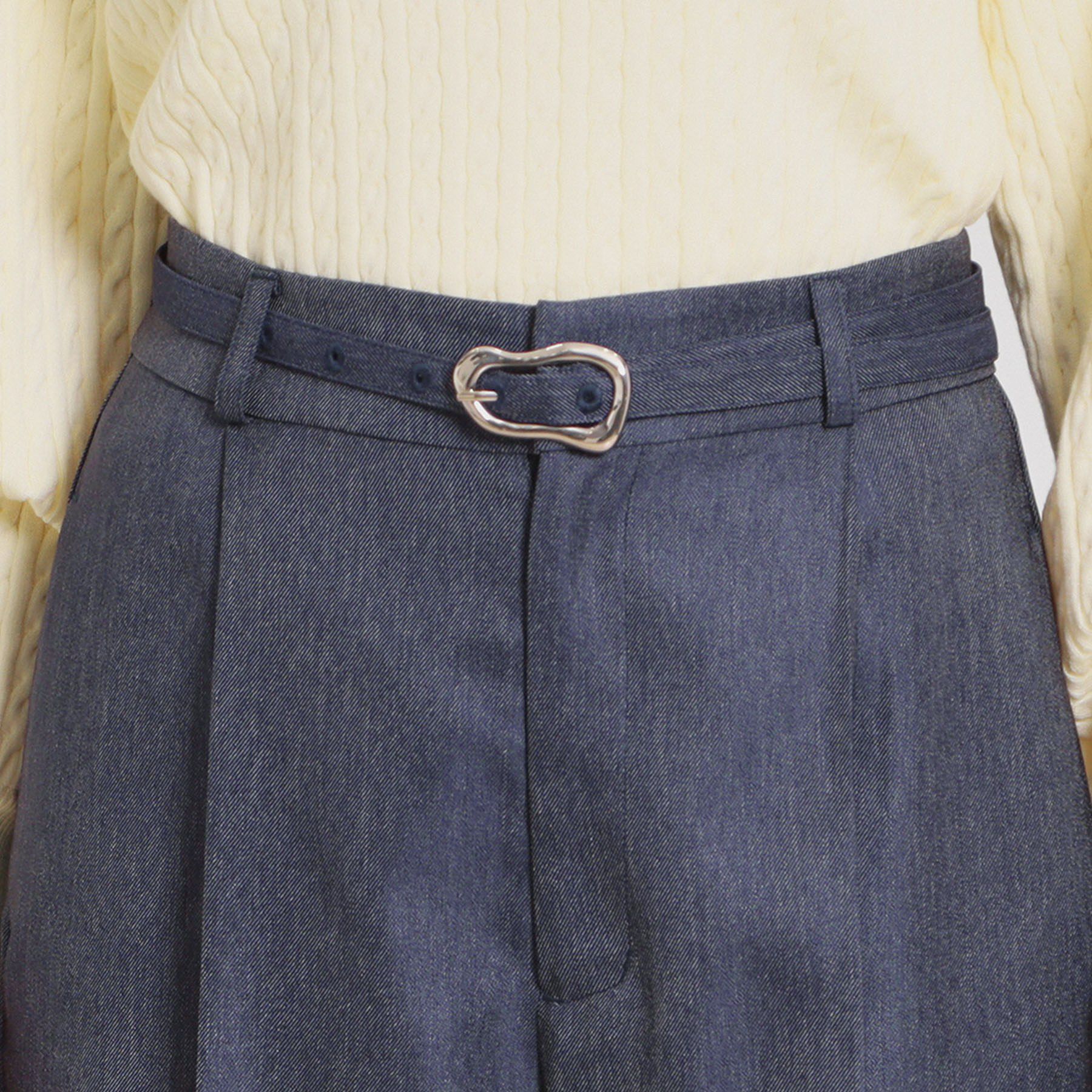 Couture broach「【洗える・S-LL】デニムライク ベルト付きパンツ」|その他|