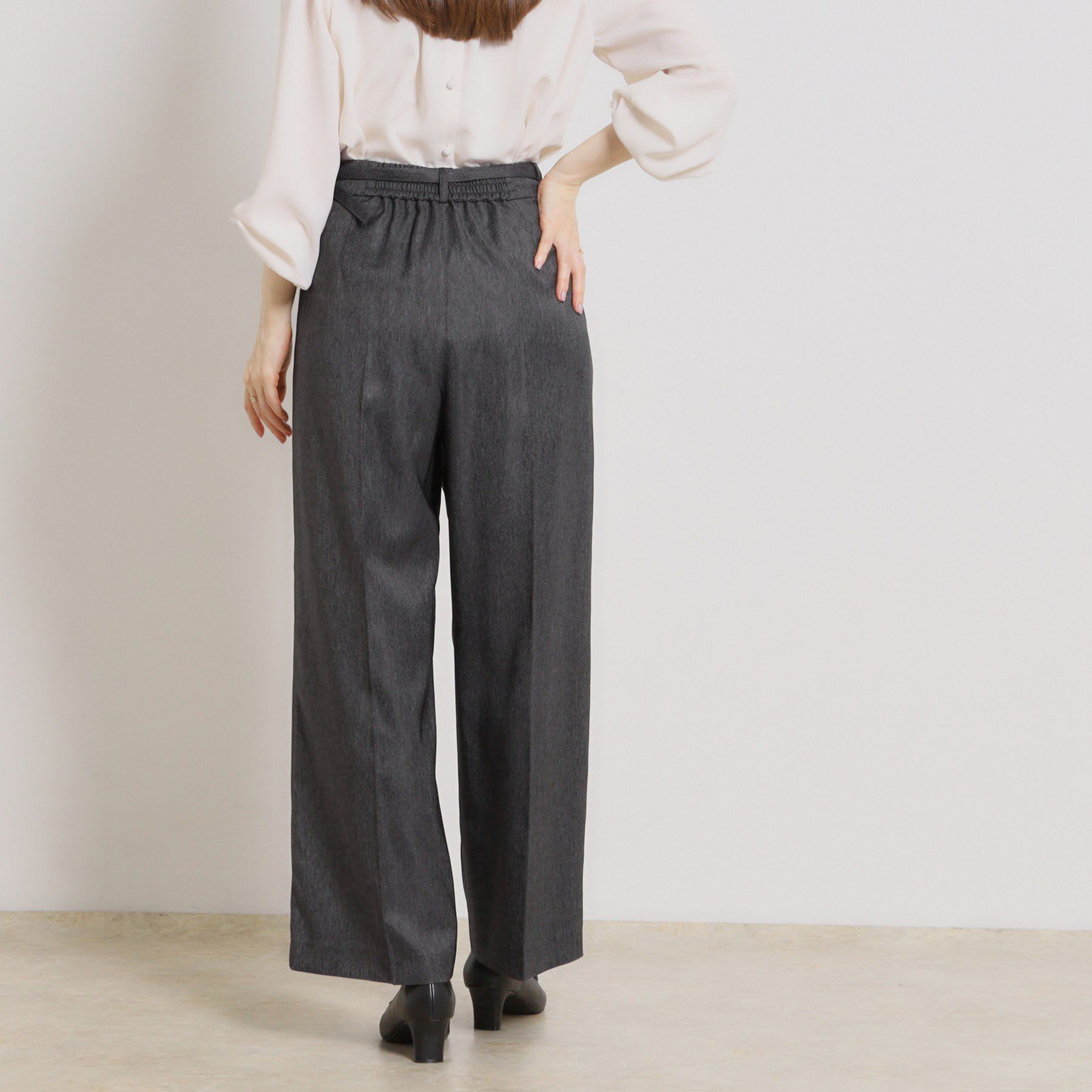 Couture broach「【洗える・S-LL】デニムライク ベルト付きパンツ」|その他|