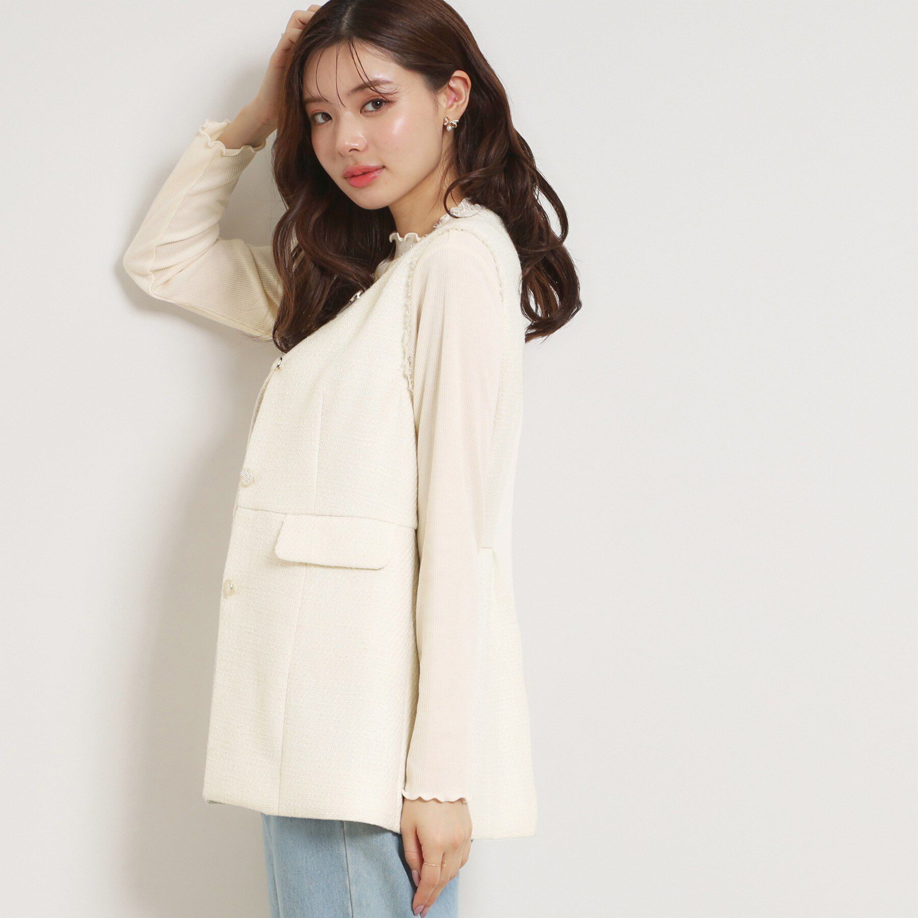 Couture broach「カルゼスラブツイードジレ」|ベスト・ジレ|