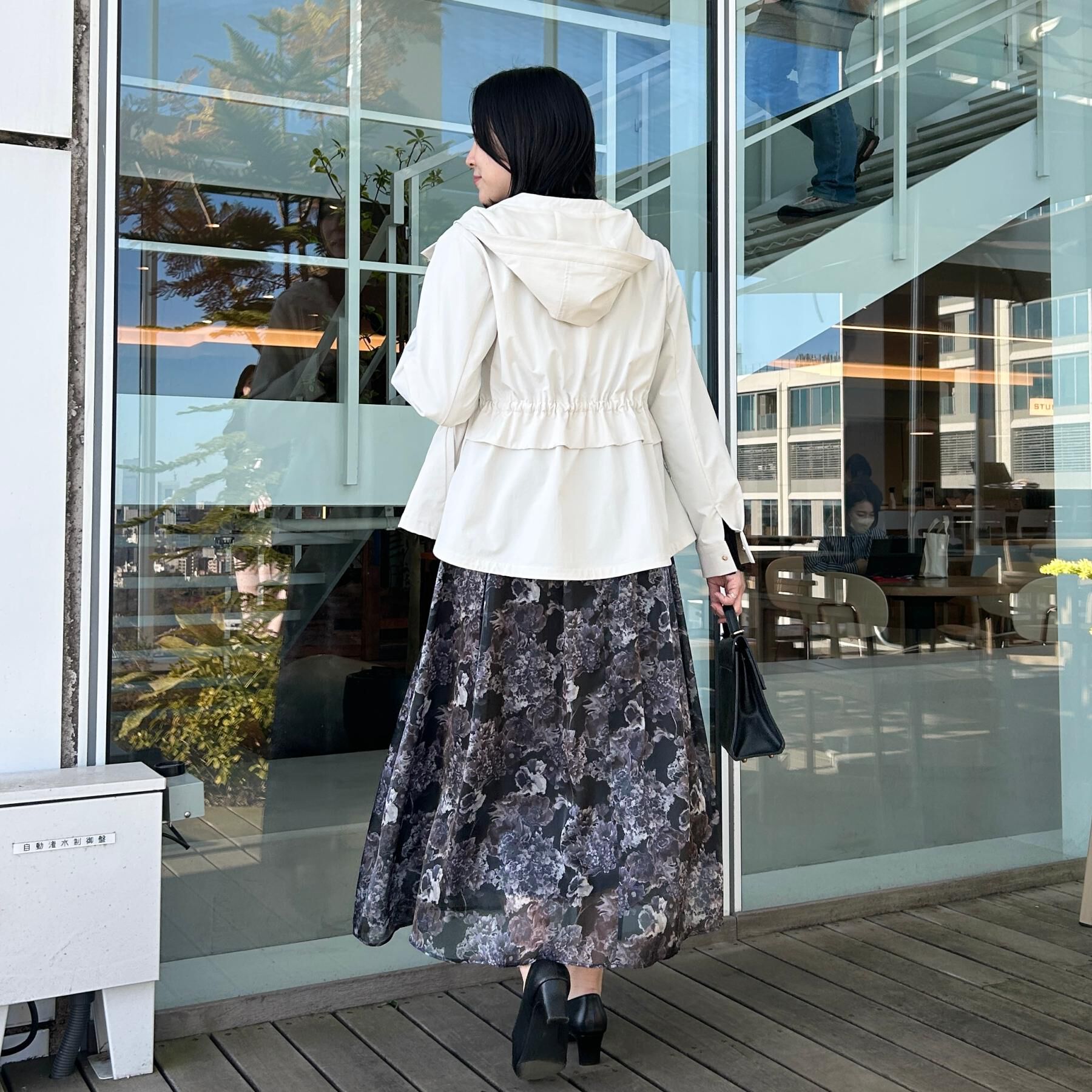 Couture broach「【洗える・通勤】Springオーガンフルールスカート」|スカート|