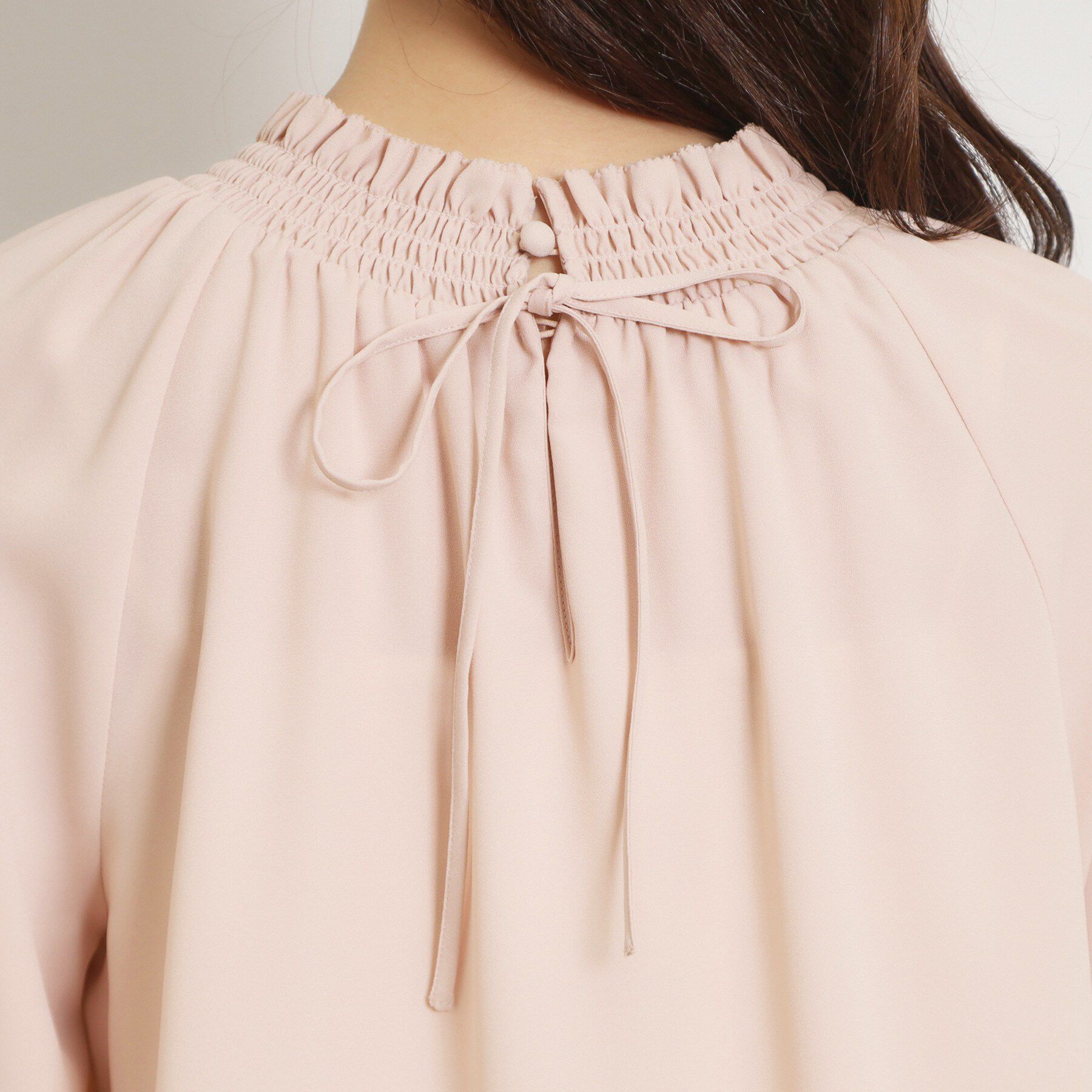 Couture broach「【通勤・着映え】レースカフス ピコシャーリング バックリボンブラウス」|シャツ・ブラウス|