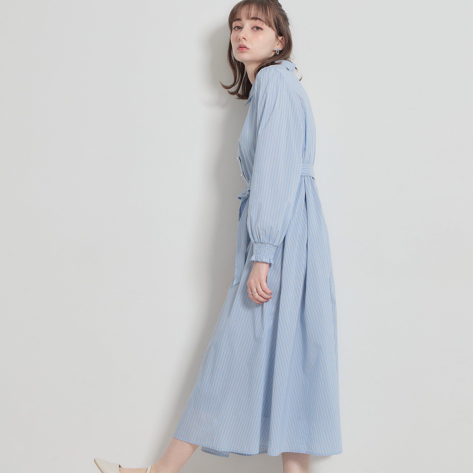 Couture broach「【洗える】ロゴエンブロ シャツワンピース」|ワンピース|