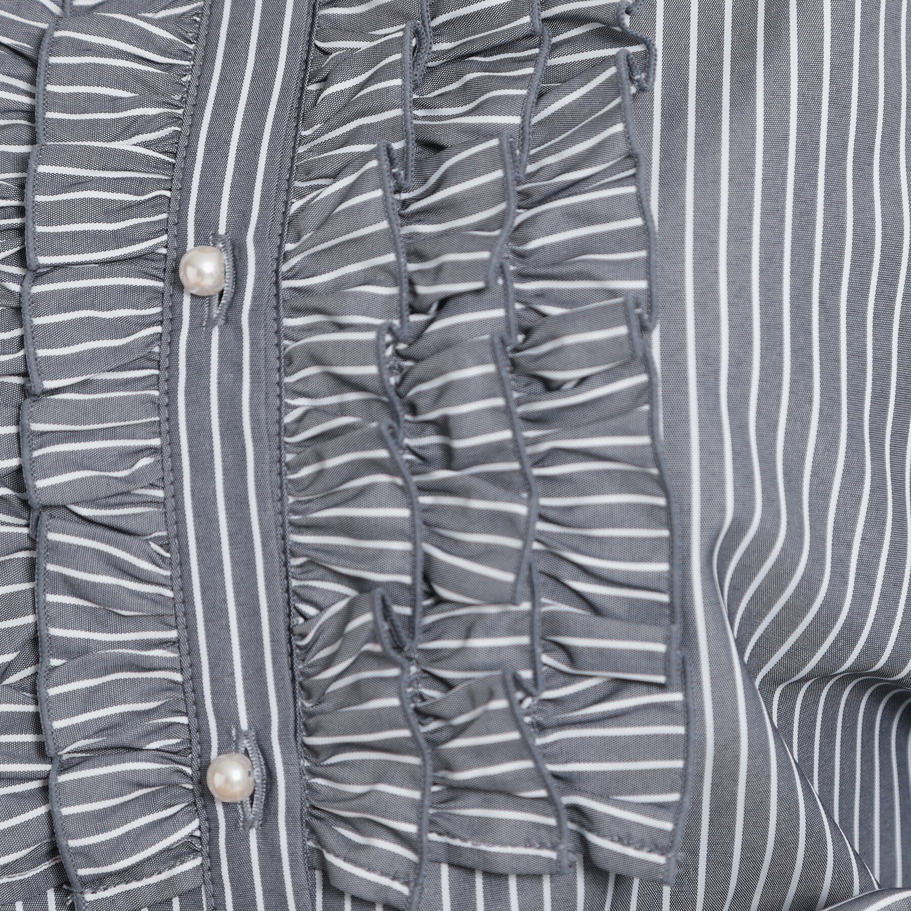 Couture broach「【通勤・着映え】ストライプ フリルブラウス」|シャツ・ブラウス|