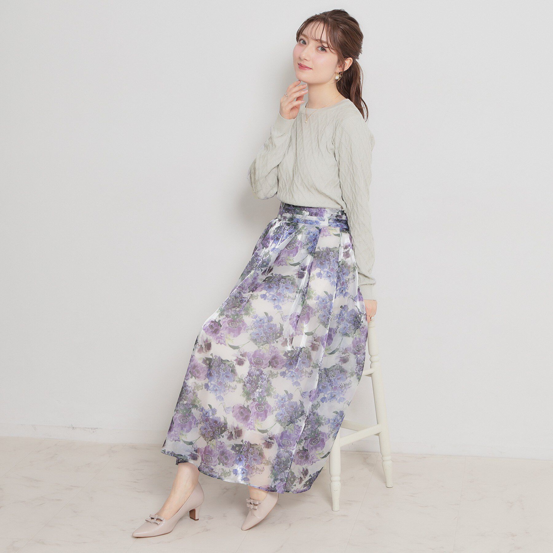 Couture broach「【アンサンブル可】ダイヤ柄ニット」|ニット・セーター|