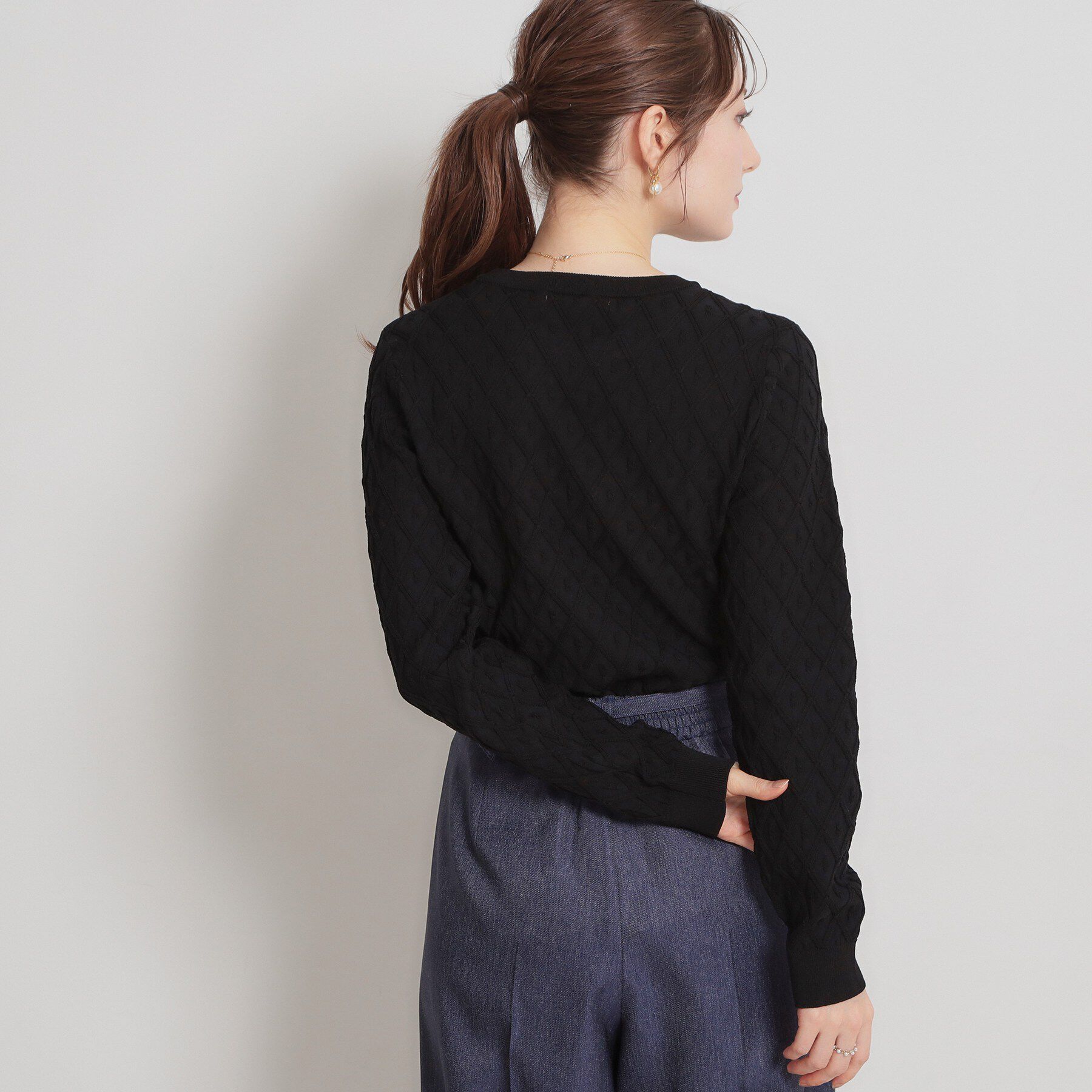 Couture broach「【アンサンブル可】ダイヤ柄ニット」|ニット・セーター|