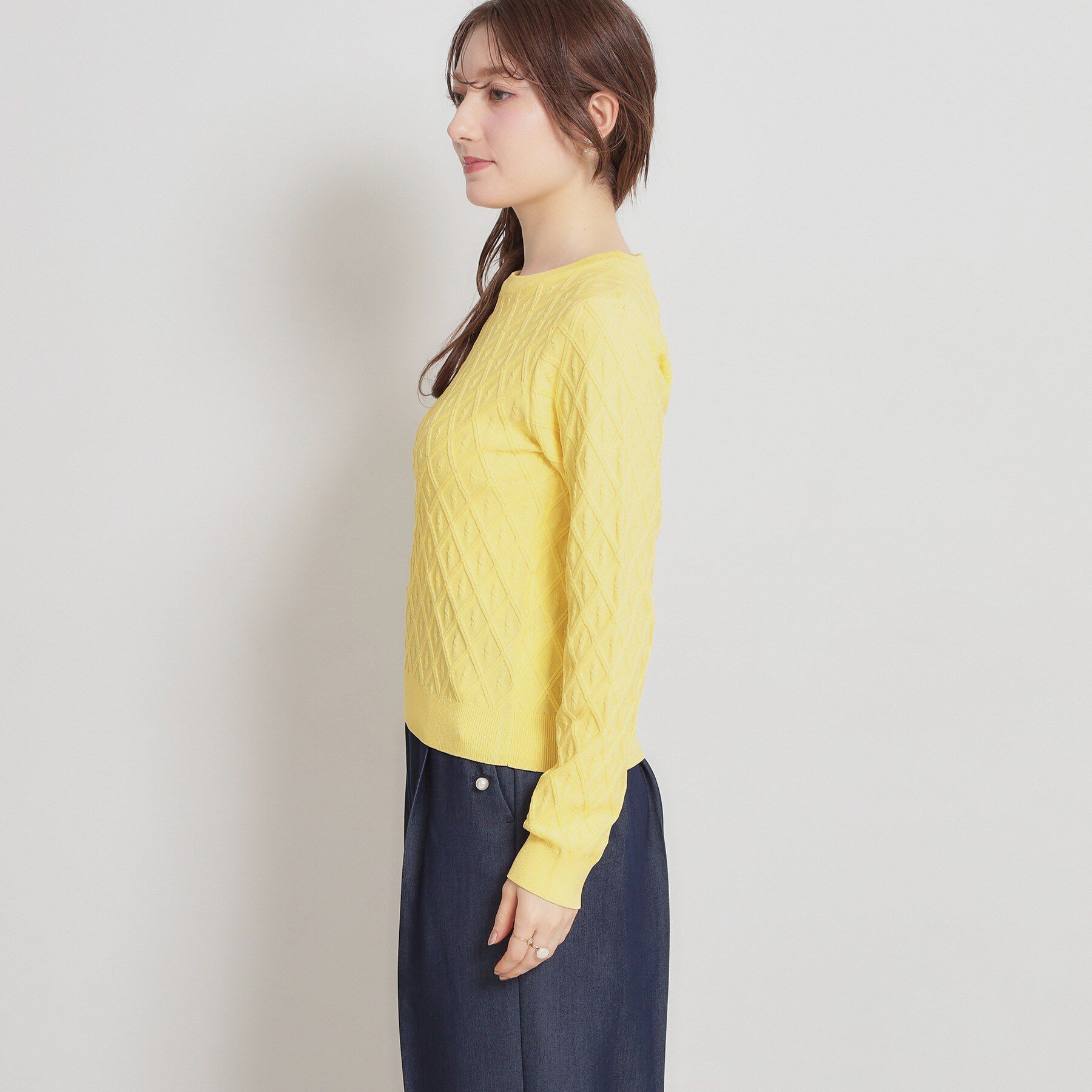 Couture broach「【アンサンブル可】ダイヤ柄ニット」|ニット・セーター|