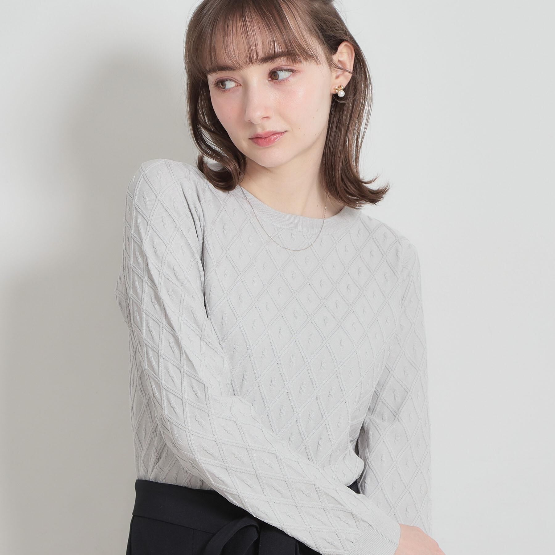 Couture broach「【アンサンブル可】ダイヤ柄ニット」|ニット・セーター|