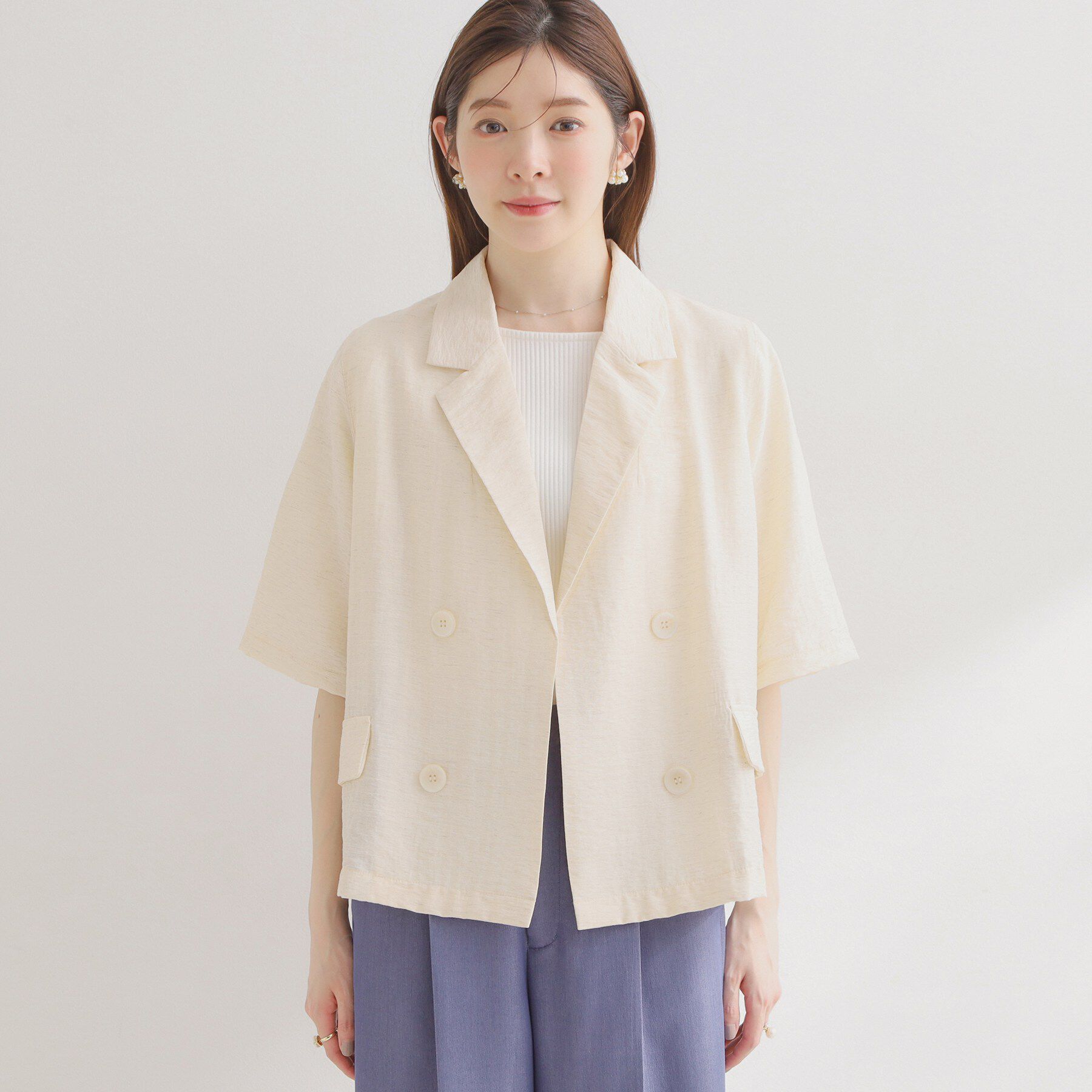 Couture broach「バックスリットハーフジャケット」|テーラードジャケット|