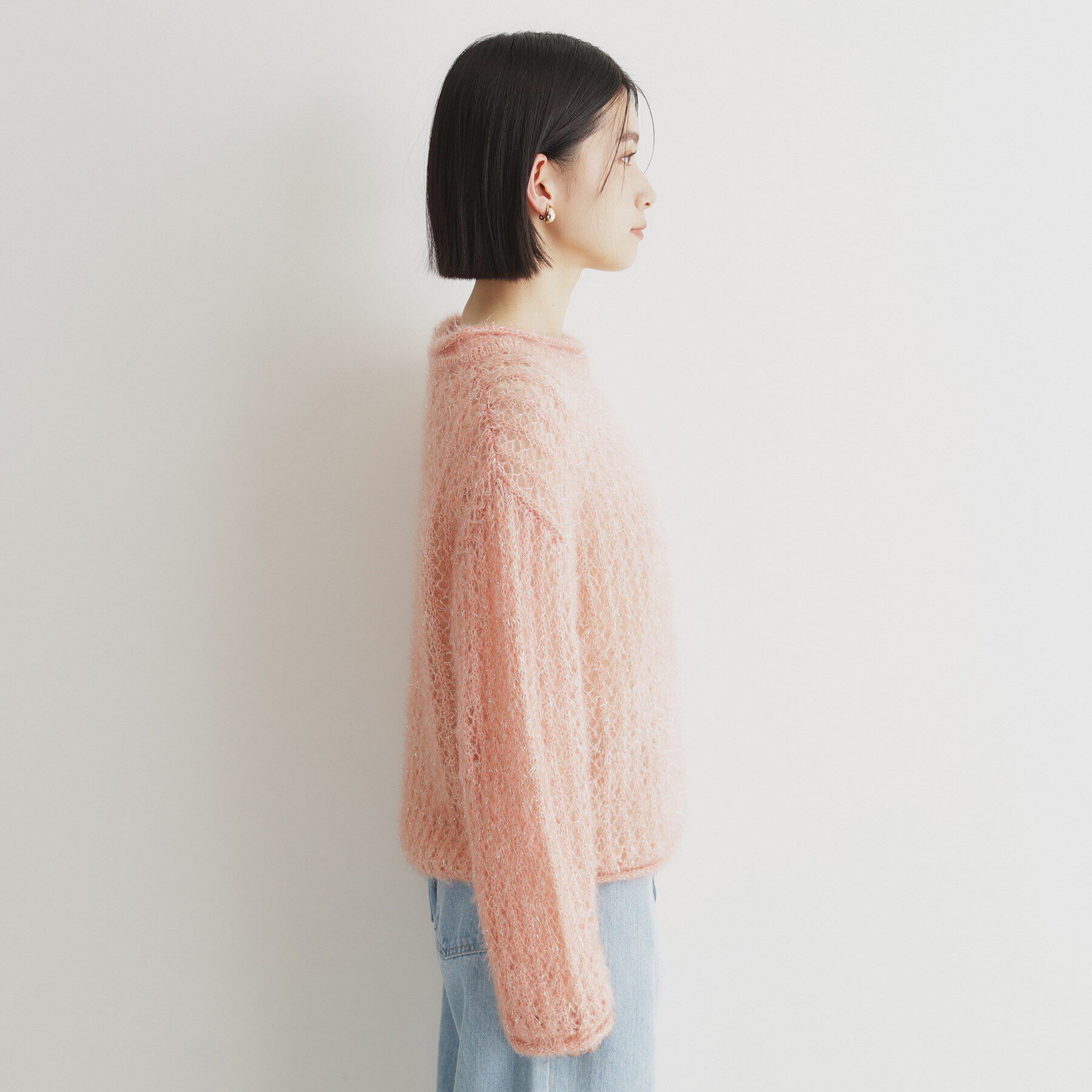 THE SHOP TK「【毛玉になりにくい】ラメメッシュニット/洗える」|ニット・セーター|