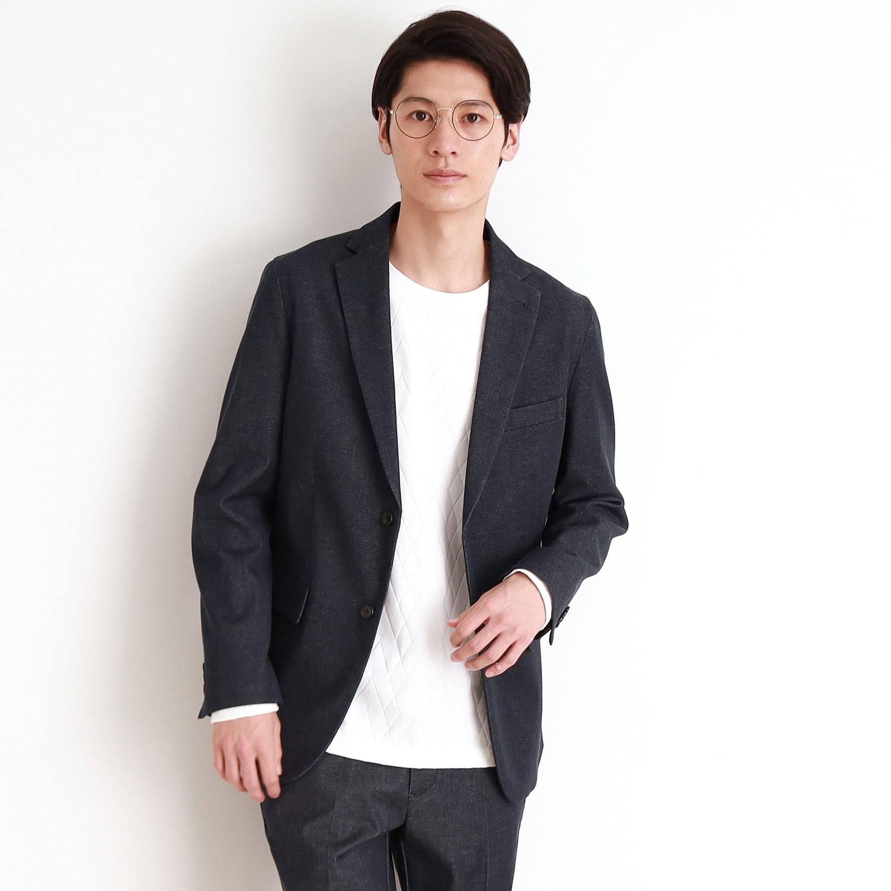 THE SHOP TK「エバーデニムジャケット セットアップ可／洗える／ストレッチ」|テーラードジャケット|