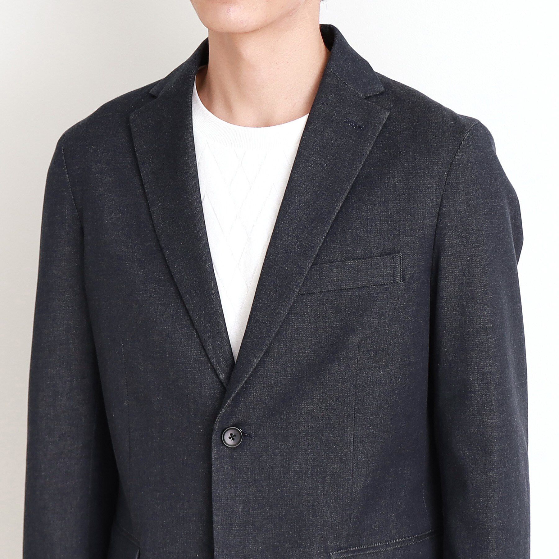 THE SHOP TK「エバーデニムジャケット セットアップ可／洗える／ストレッチ」|テーラードジャケット|