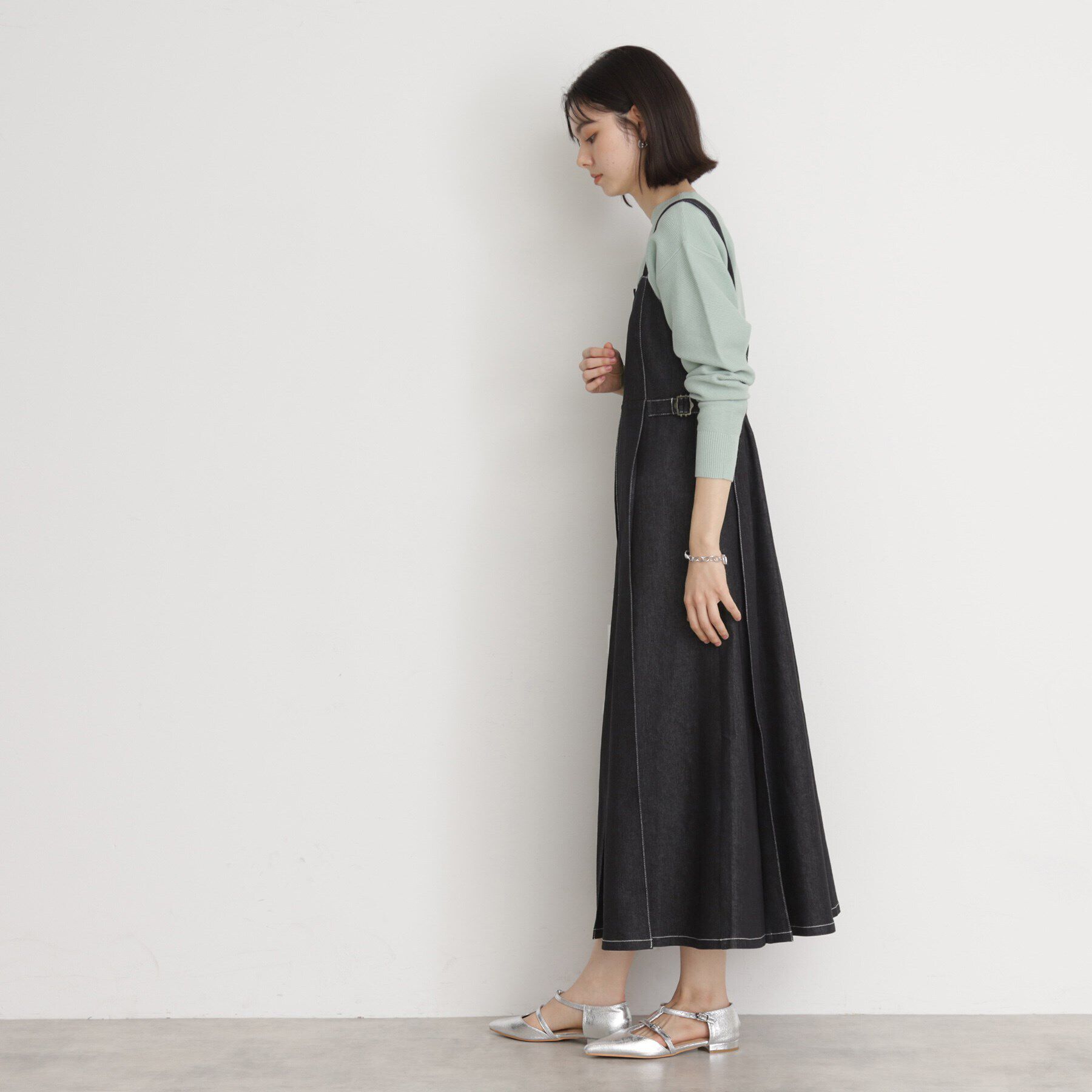 THE SHOP TK「デニムジャンスカ」|ワンピース|