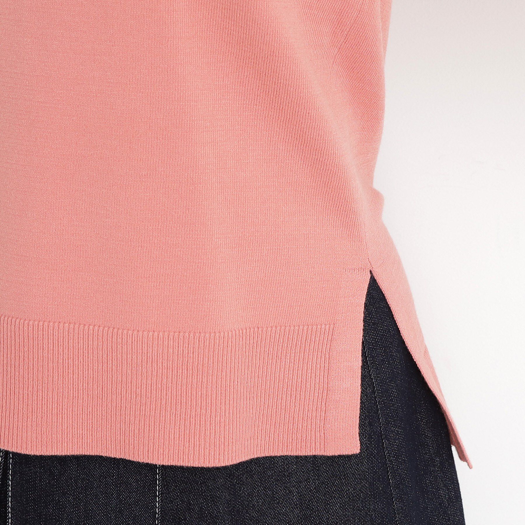 THE SHOP TK「【接触冷感/体型カバー】袖タック6分袖ニット/洗濯機OK/UVケア」|ニット・セーター|