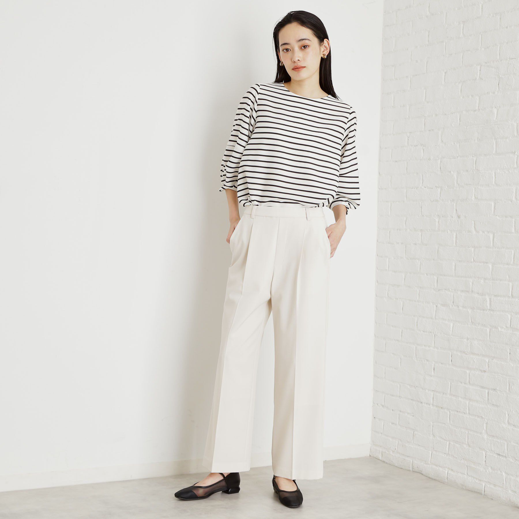 THE SHOP TK「【XS-XLサイズ】麻調ワイドパンツ/洗濯機OK/from the VOICE」|その他|