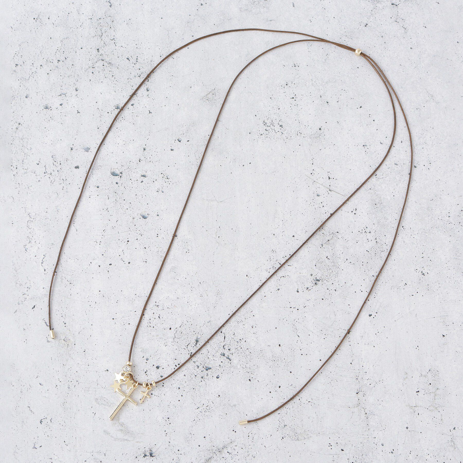 THE SHOP TK「蝋引きクロスチョーカー」|ネックレス|