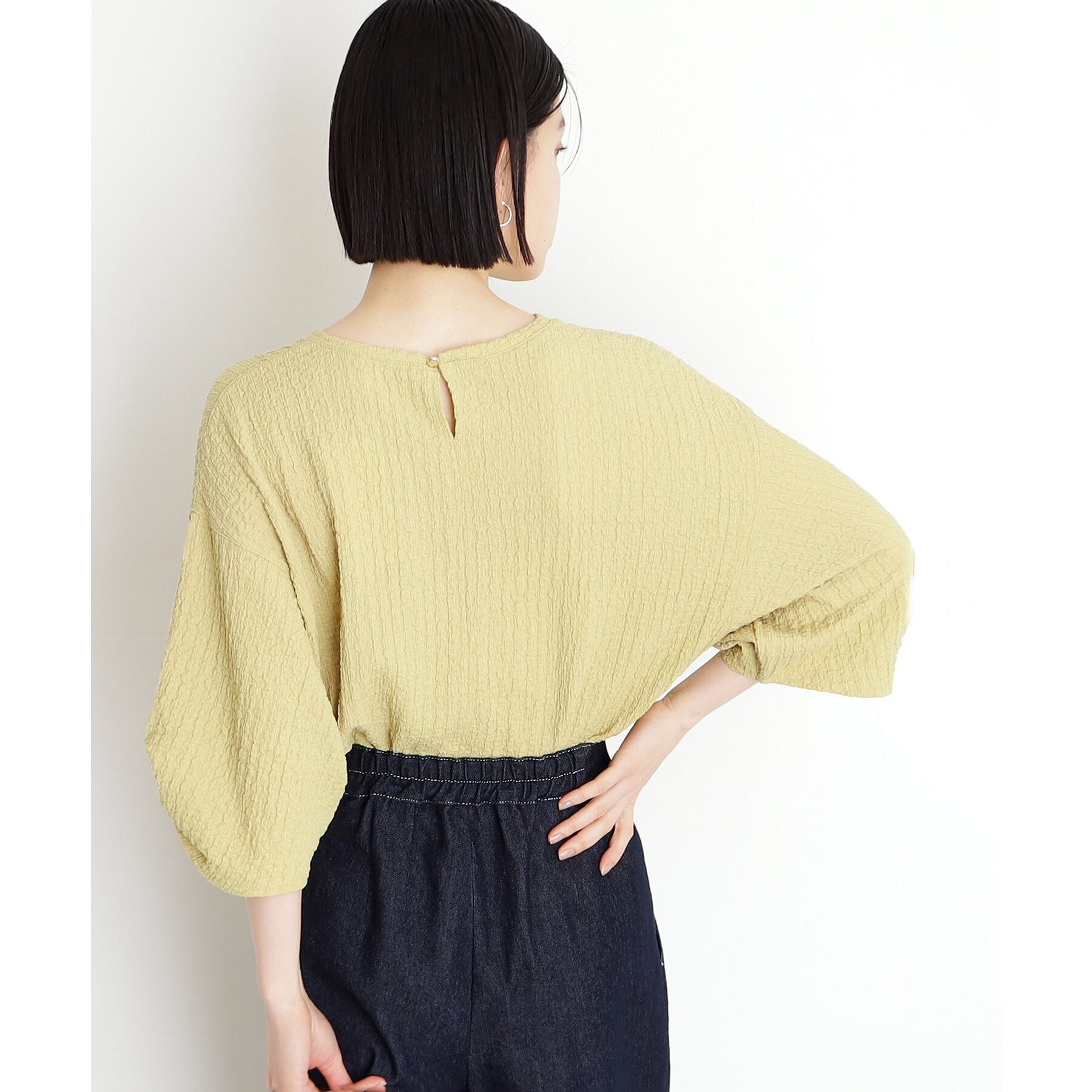 THE SHOP TK「ポコポコ袖タックプルオーバー【洗濯機OK】」|Tシャツ・カットソー|