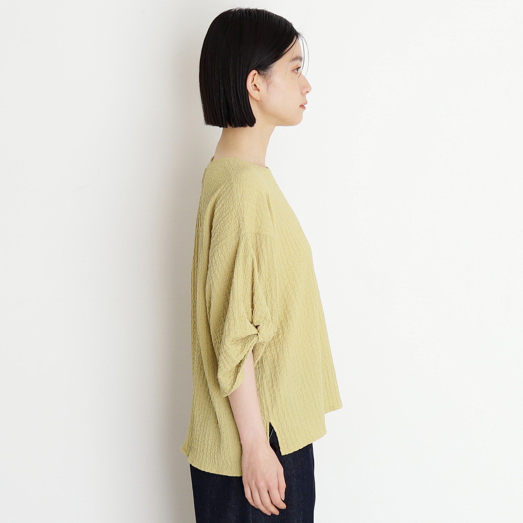 THE SHOP TK「ポコポコ袖タックプルオーバー【洗濯機OK】」|Tシャツ・カットソー|