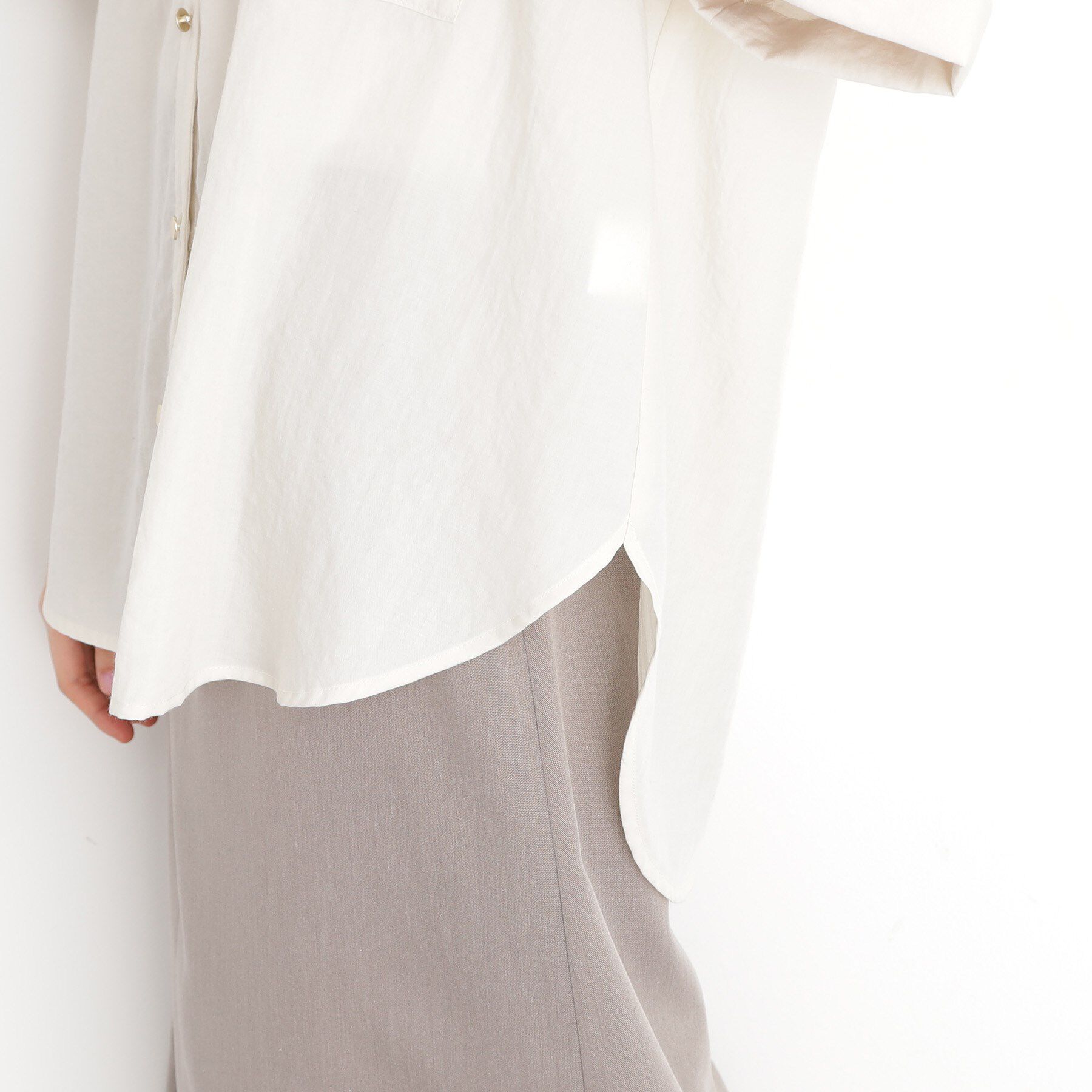 THE SHOP TK「ダブルポケット5分袖シャツ【体型カバー/洗濯機OK】」|シャツ・ブラウス|