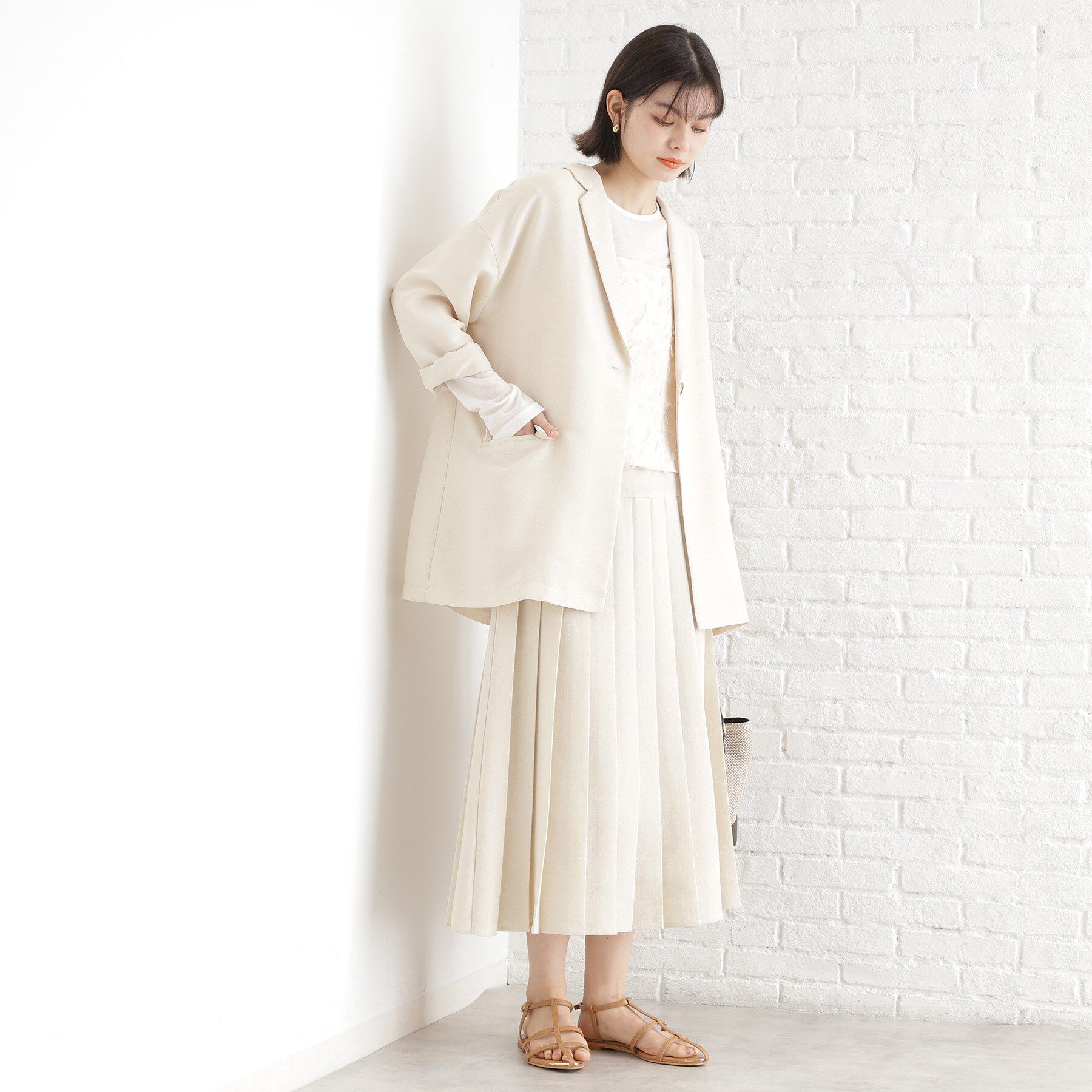 THE SHOP TK「パナマメッシュスカート」|スカート|