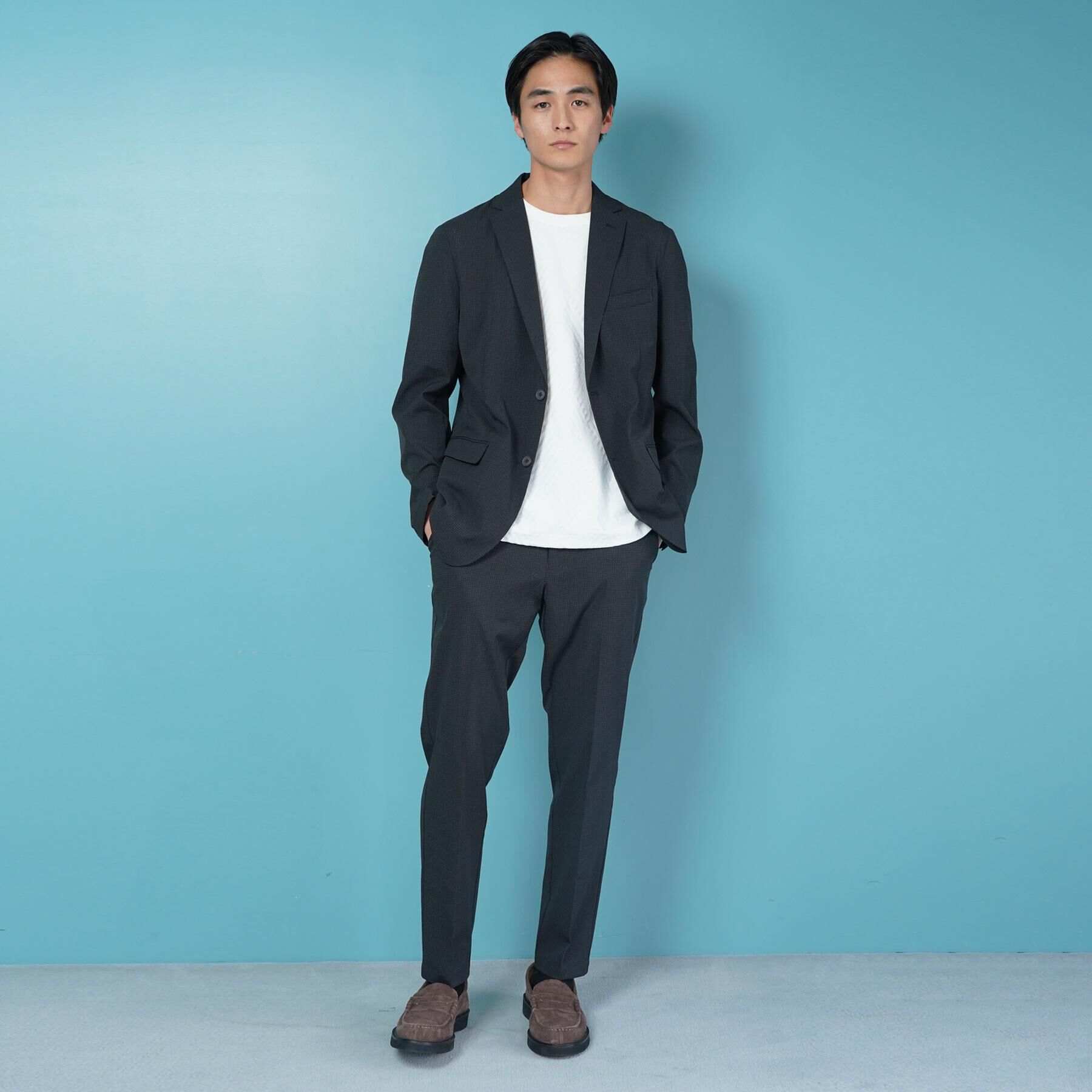 THE SHOP TK「ライトドッツジャケット【セットアップ可/洗濯機OK】」|テーラードジャケット|