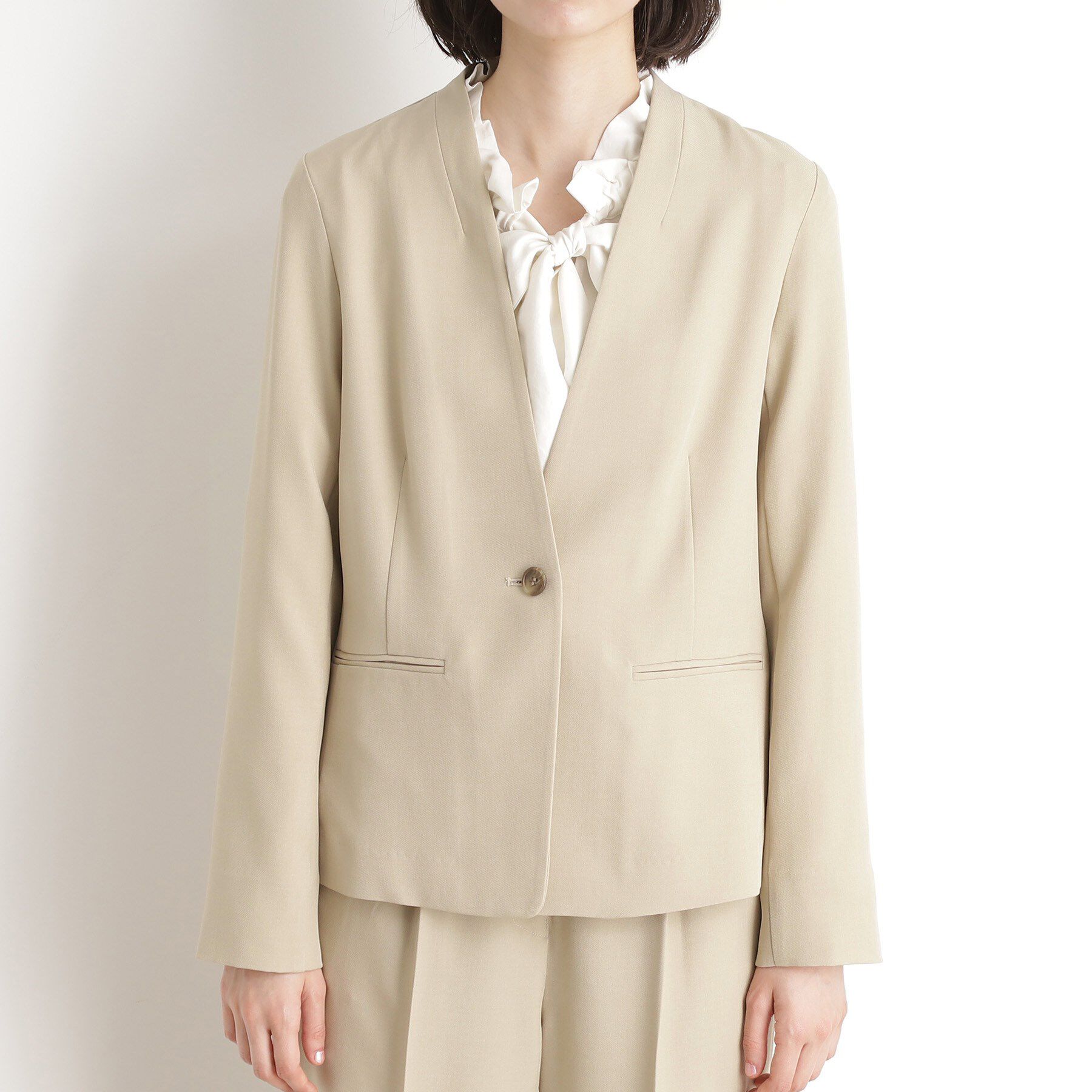 THE SHOP TK「【セットアップ可】ノーカラージャケット」|ノーカラージャケット|