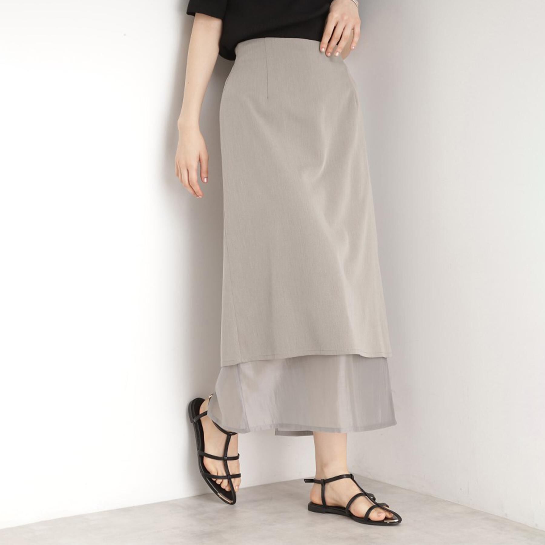THE SHOP TK「裾シアーナロースカート【洗える】」|スカート|
