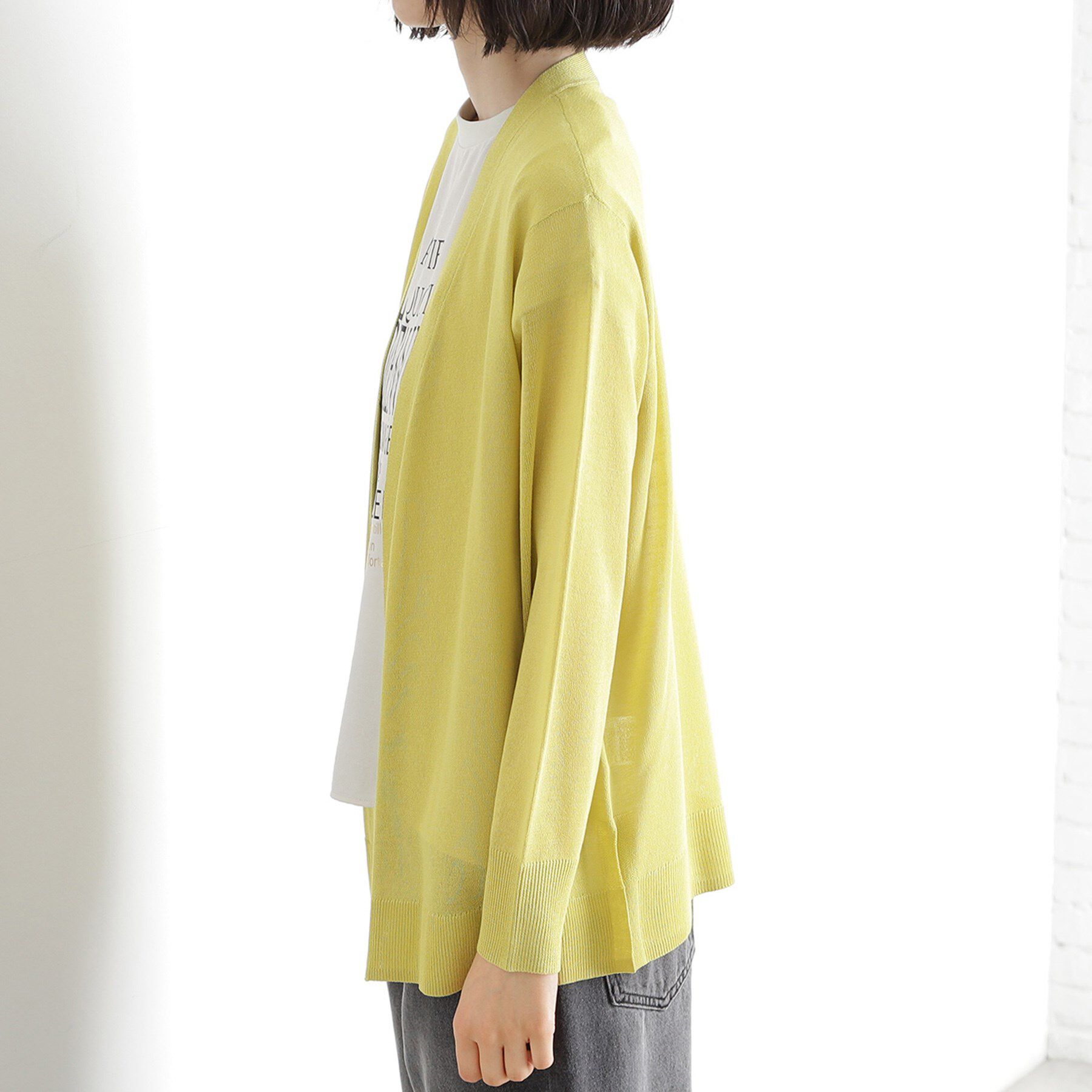 THE SHOP TK「シアーカーディガン【洗濯機OK】」|カーディガン|