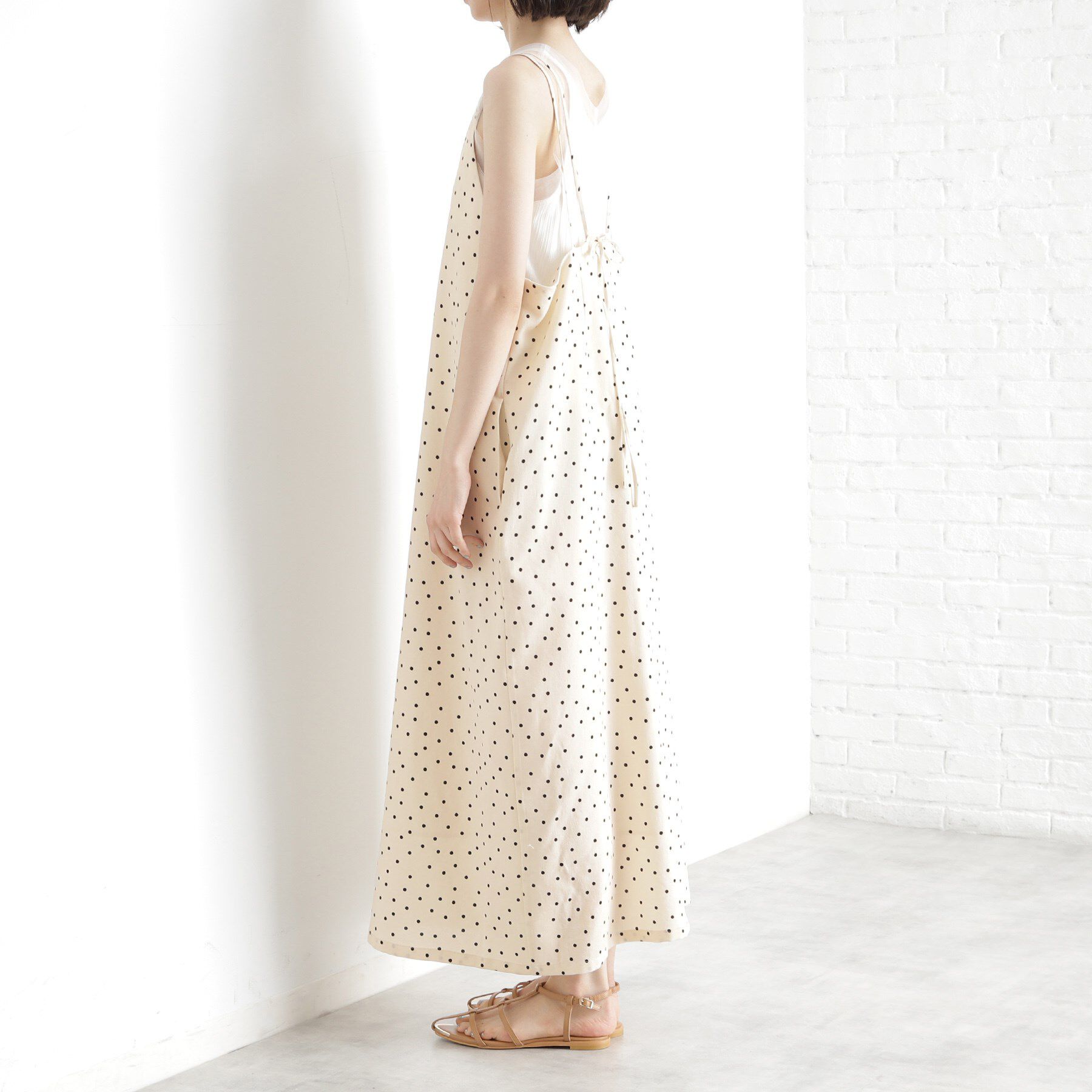 THE SHOP TK「ドット柄キャミワンピース/洗える」|ワンピース|