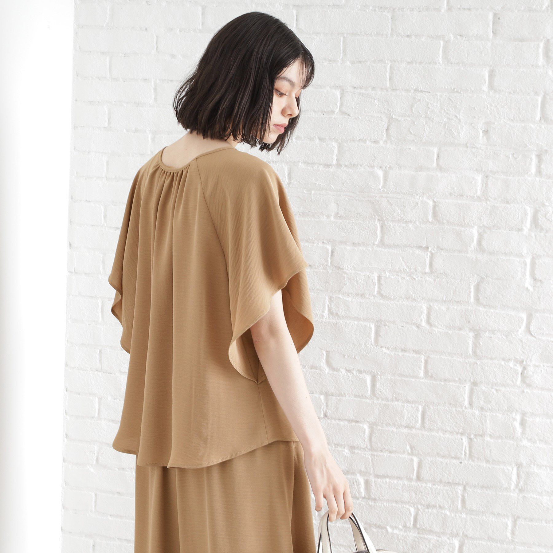 THE SHOP TK「袖フレアブラウス【防シワ／接触冷感／洗濯機OK/セットアップ可】」|シャツ・ブラウス|