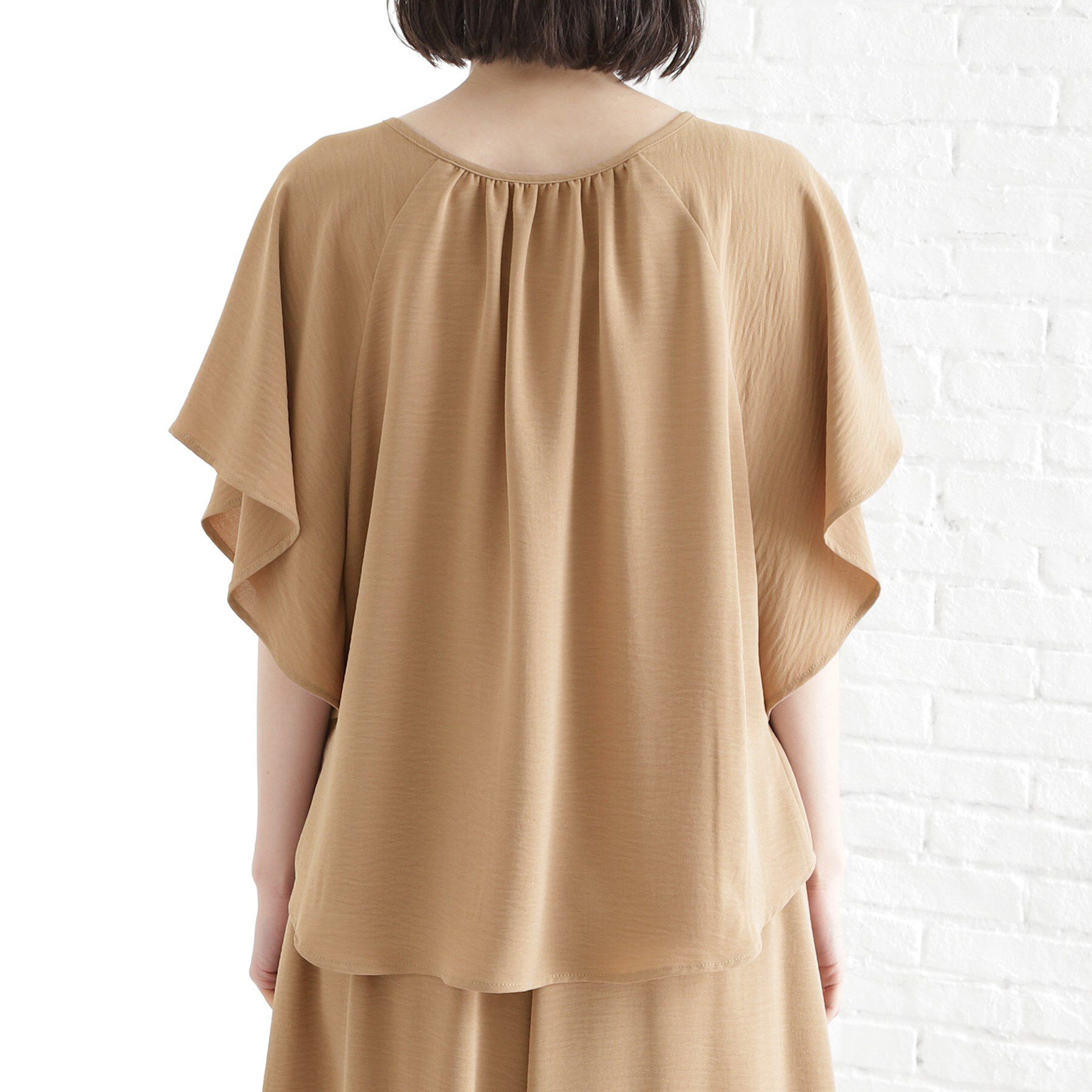 THE SHOP TK「袖フレアブラウス【防シワ／接触冷感／洗濯機OK/セットアップ可】」|シャツ・ブラウス|