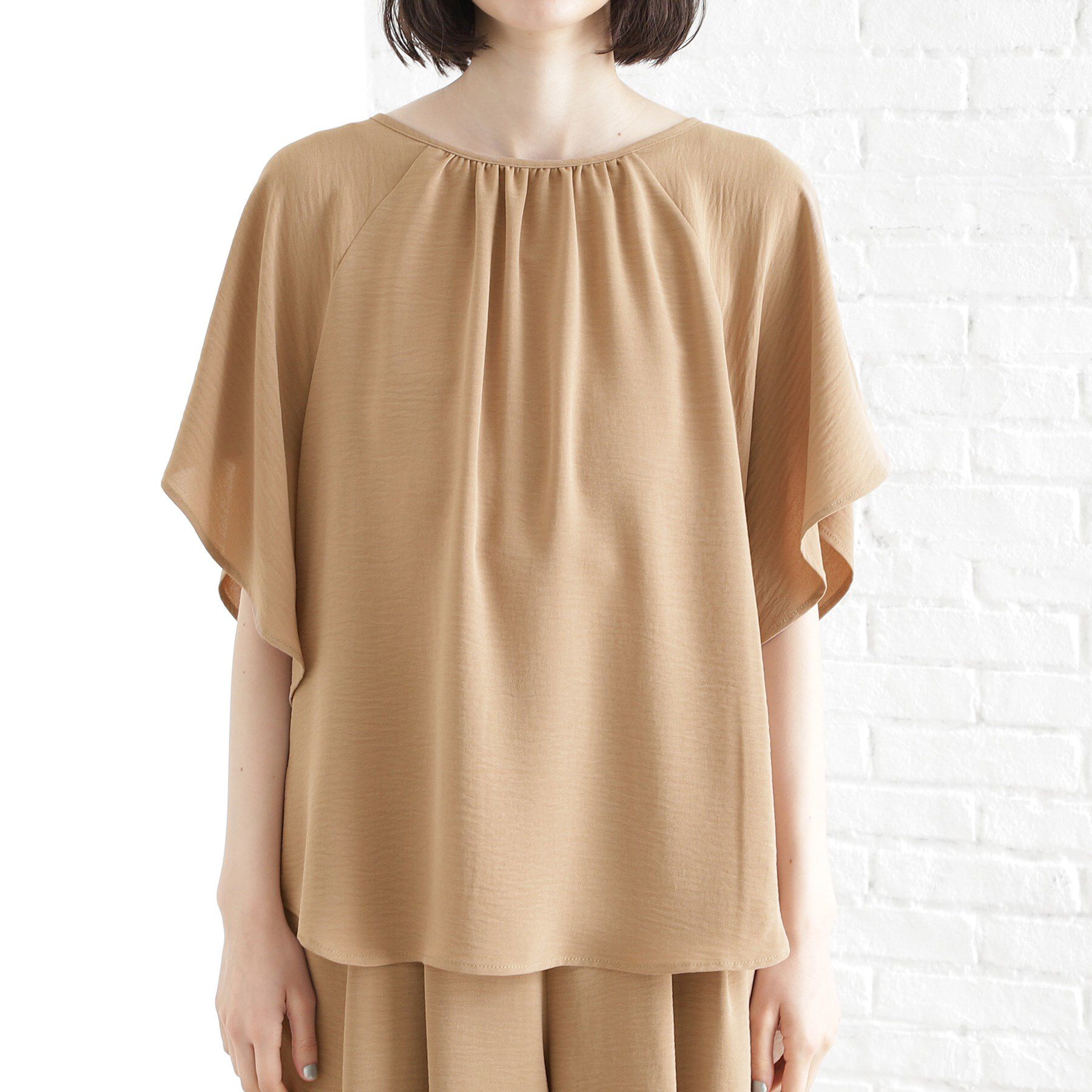 THE SHOP TK「袖フレアブラウス【防シワ／接触冷感／洗濯機OK/セットアップ可】」|シャツ・ブラウス|