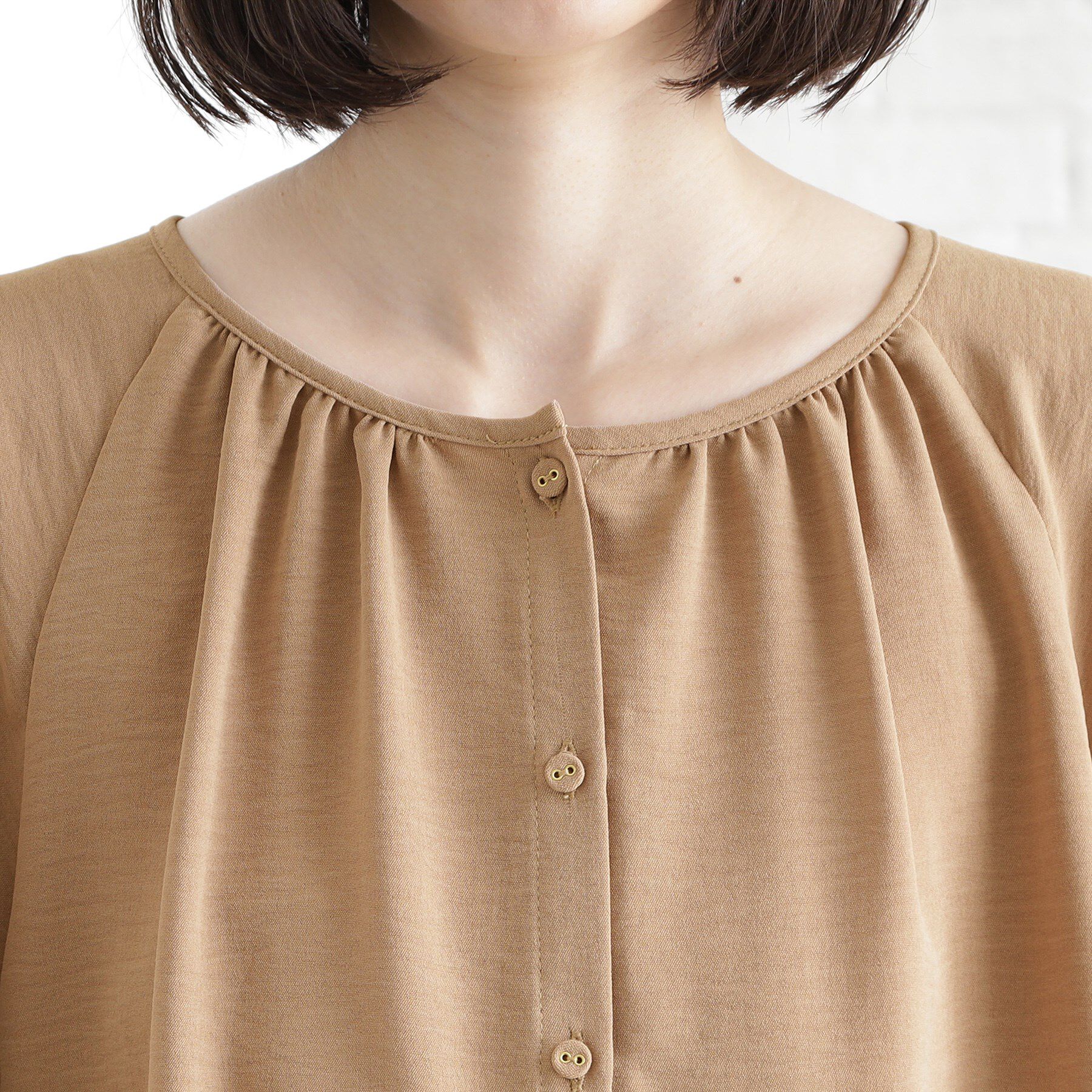 THE SHOP TK「袖フレアブラウス【防シワ／接触冷感／洗濯機OK/セットアップ可】」|シャツ・ブラウス|