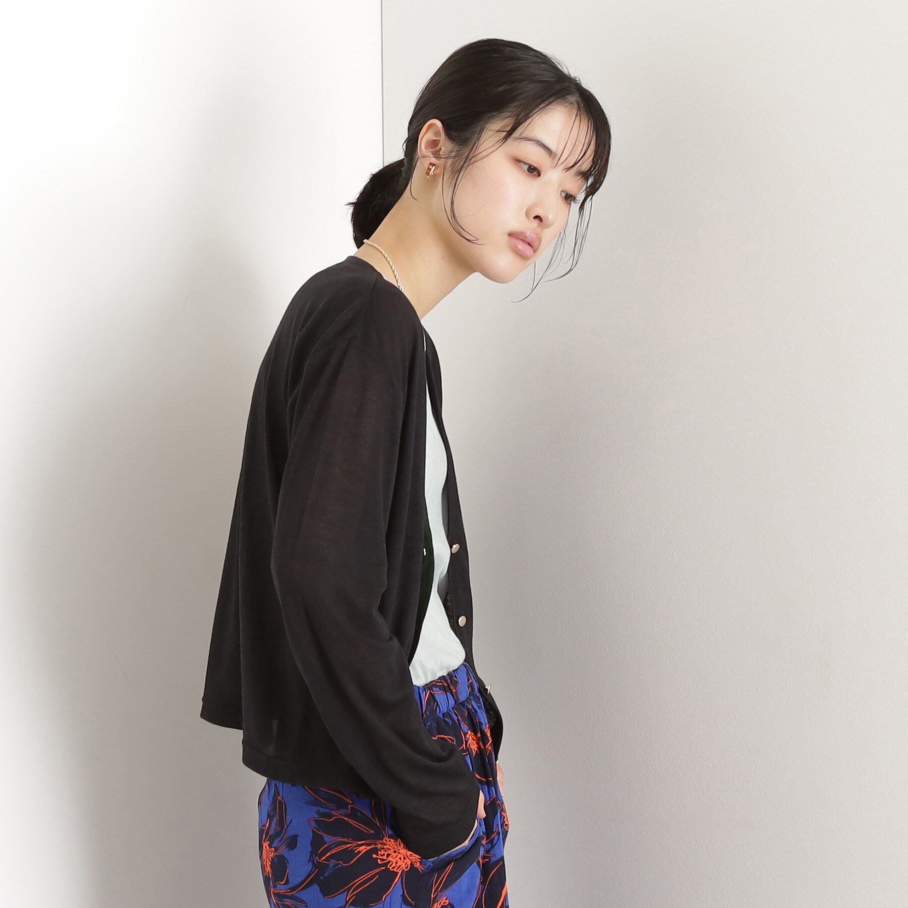 THE SHOP TK「シアーカーデ＆タンクトップ【セットアイテム/洗える】」|カーディガン|