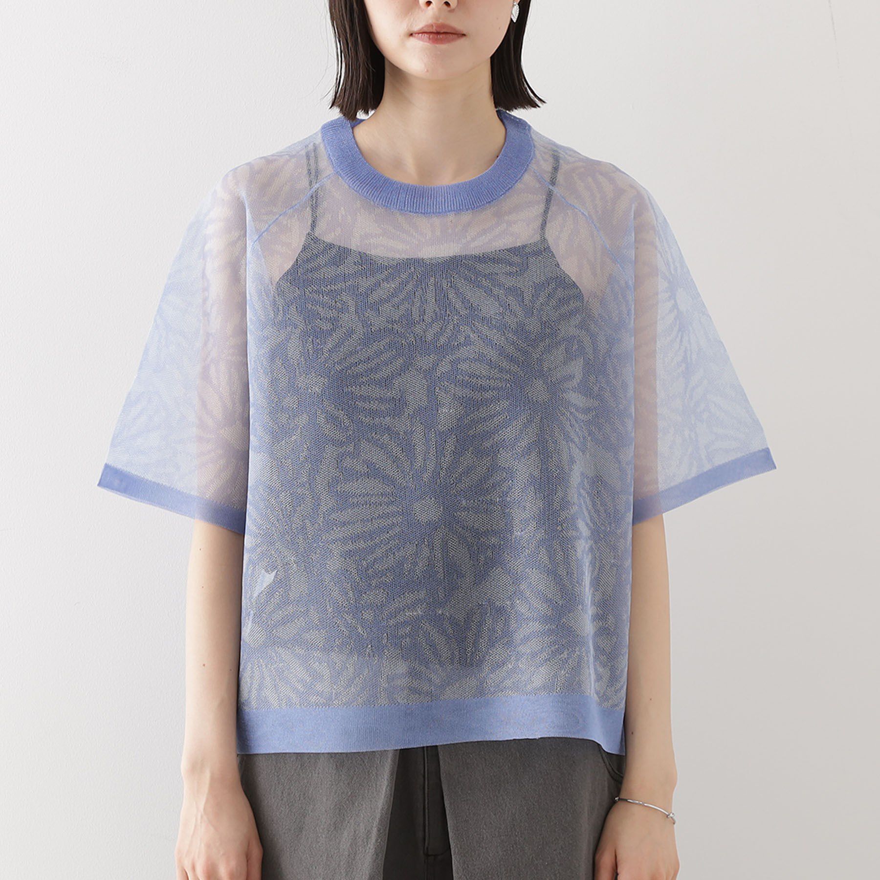 THE SHOP TK「カバーニットシアープルオーバー【洗える】」|ニット・セーター|