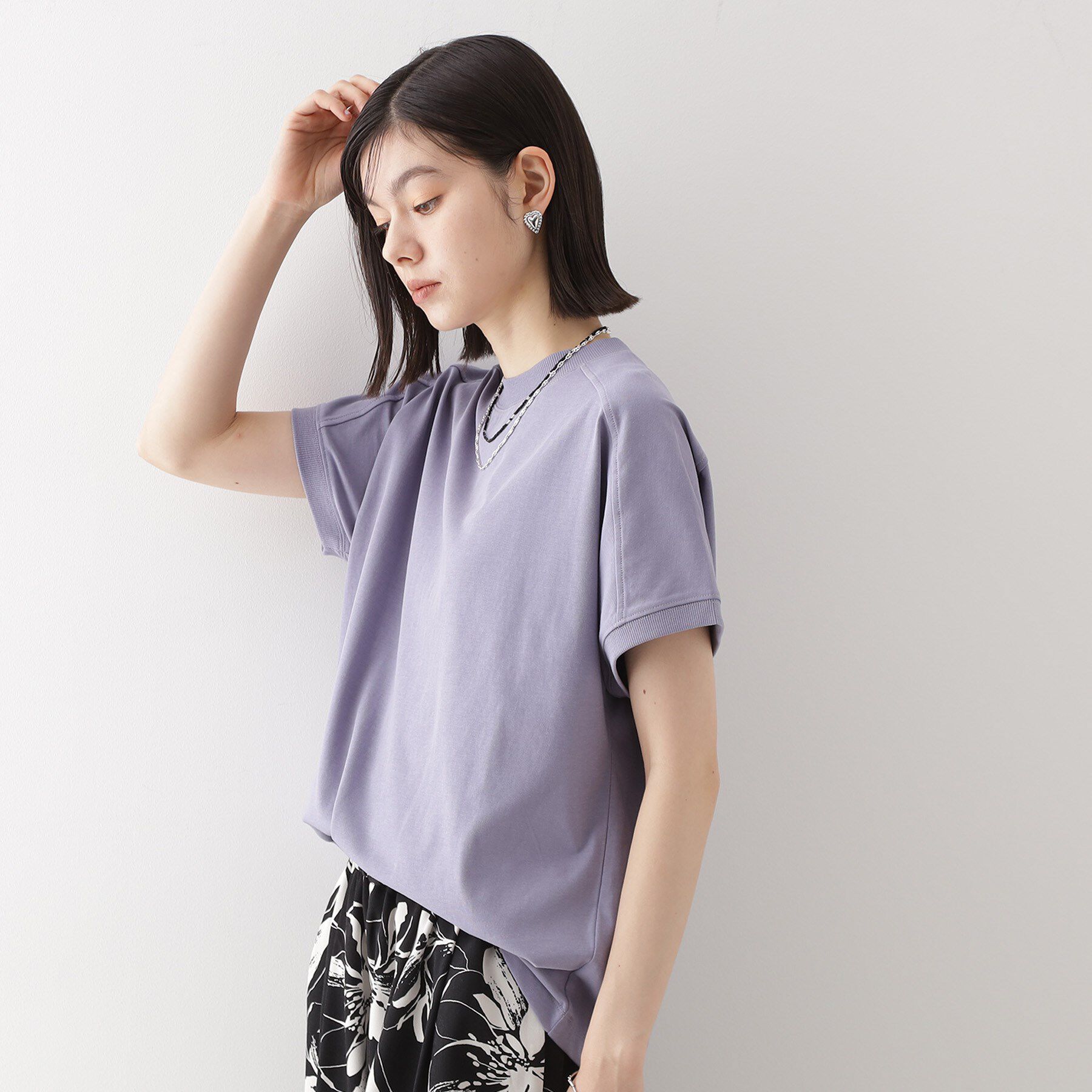 THE SHOP TK「フレンチ袖プルオーバー【毛玉になりにくい/接触冷感/UV/洗濯機OK】」|Tシャツ・カットソー|