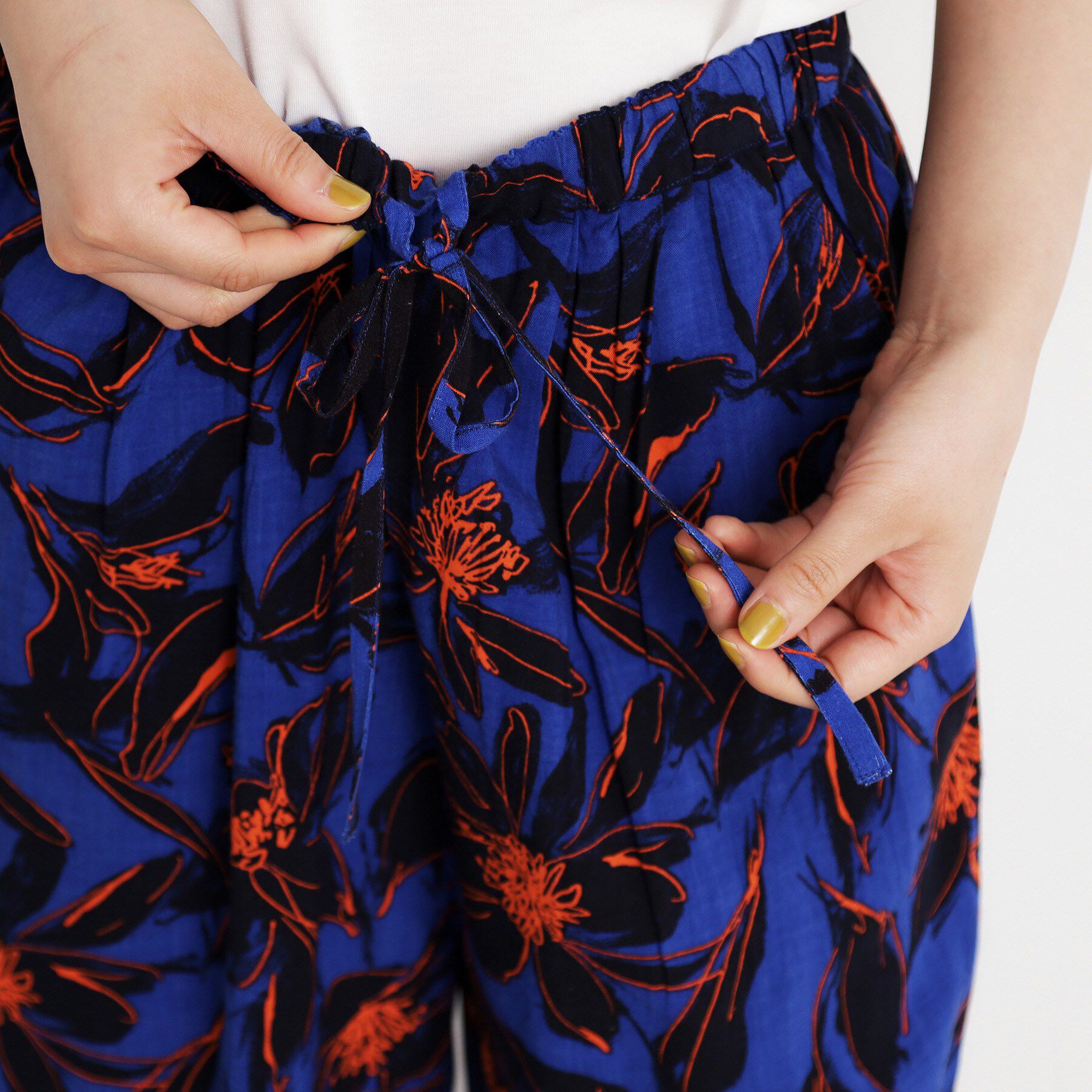 THE SHOP TK「レーヨンリネン総柄ワイドパンツ【洗える】」|その他|