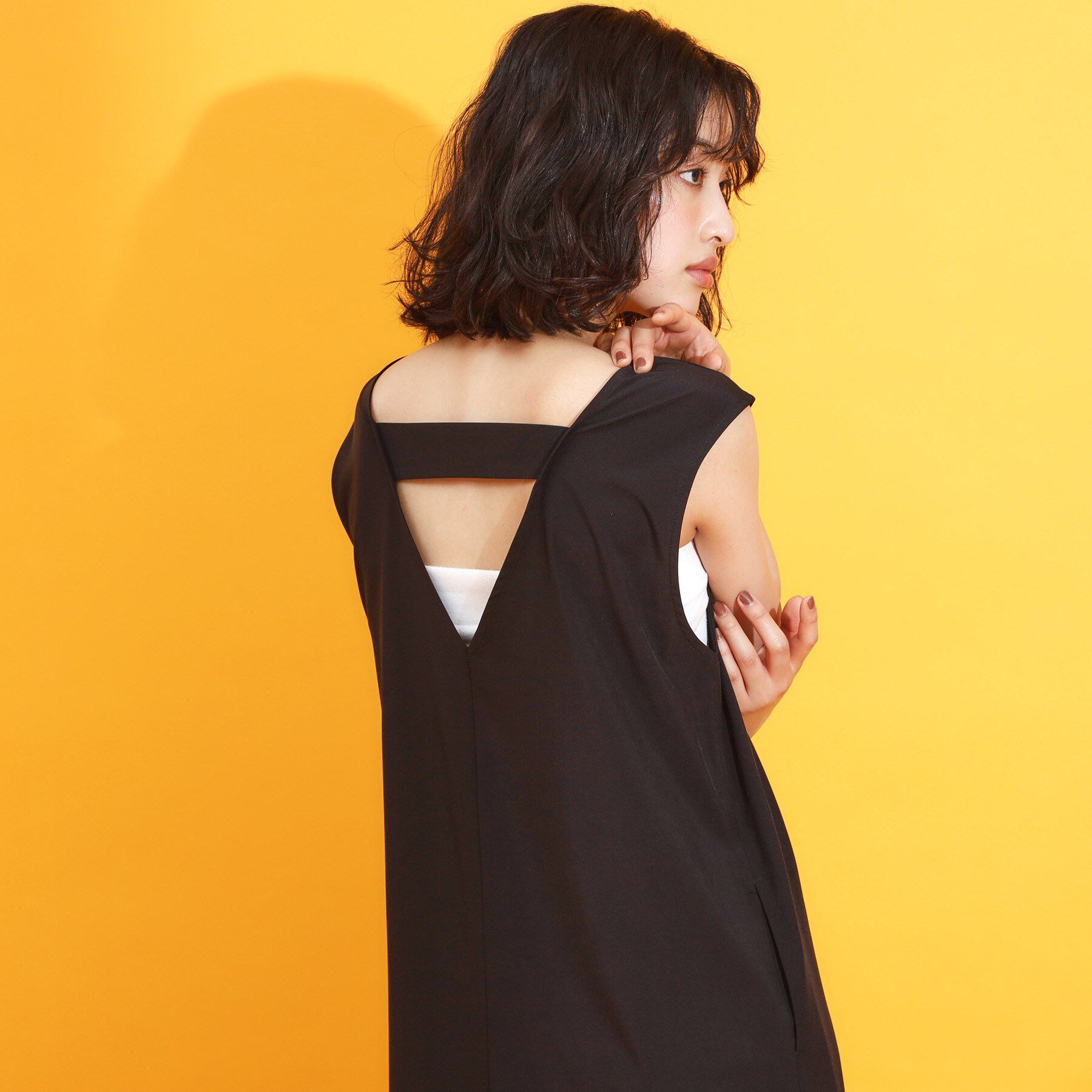 THE SHOP TK「【mizugiwa/ラッシュガード】Vネックジャンスカ/セットアップ可/接触冷感/UVケア/洗濯機O」|ワンピース|