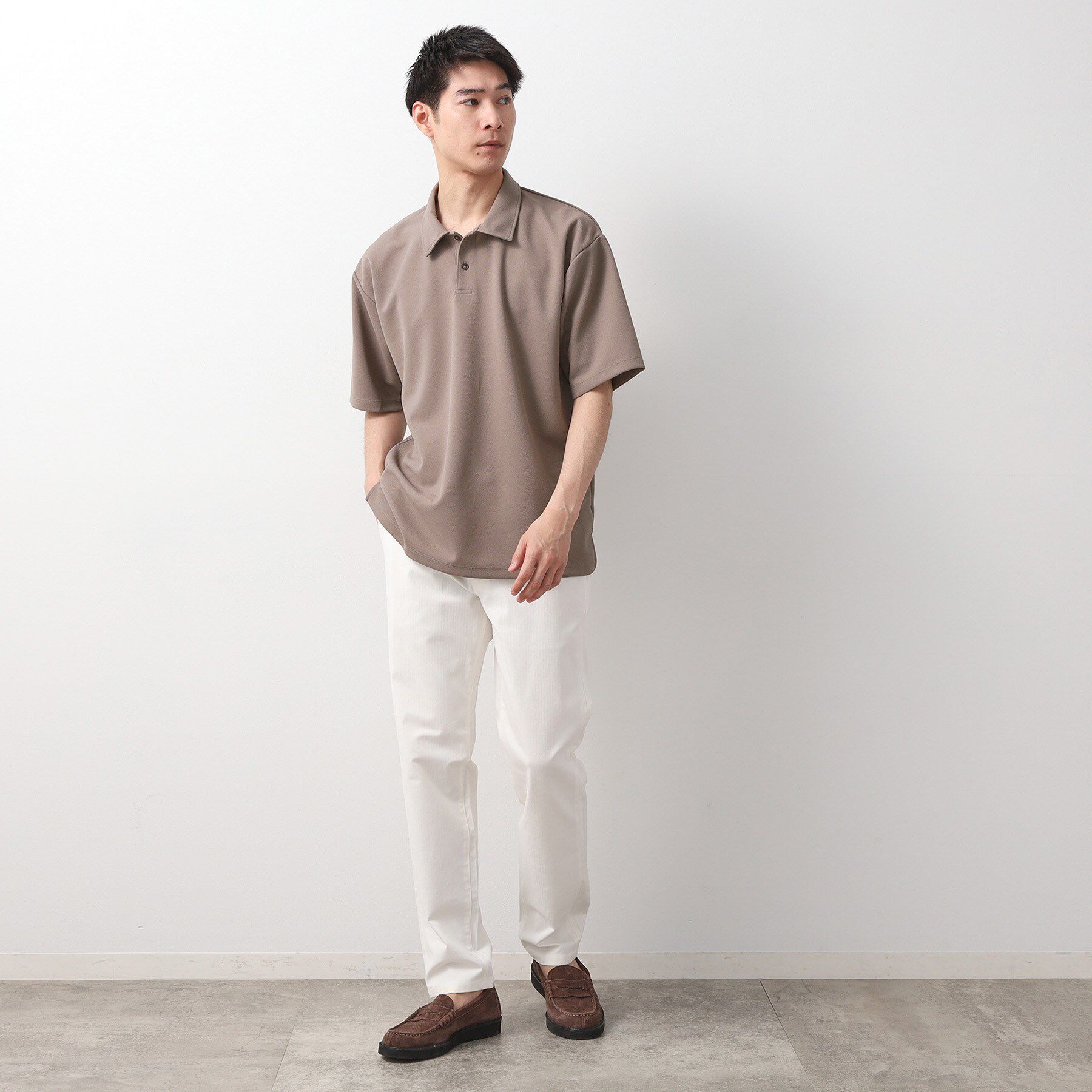 THE SHOP TK「ドライタッチカノコポロシャツ 【洗濯機OK/さらさら】」|ポロシャツ|