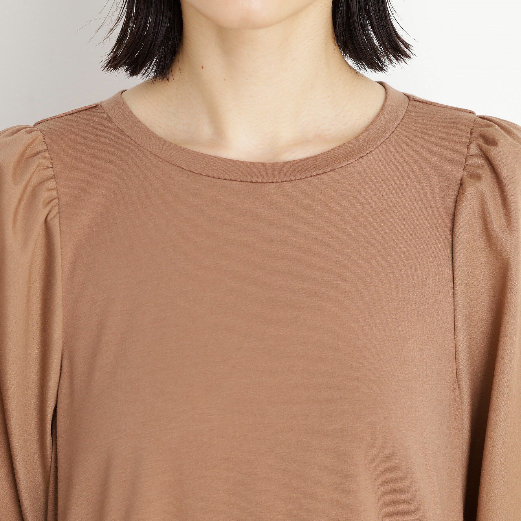 THE SHOP TK「バルーンスリーブペプラムチュニック【洗える】」|Tシャツ・カットソー|