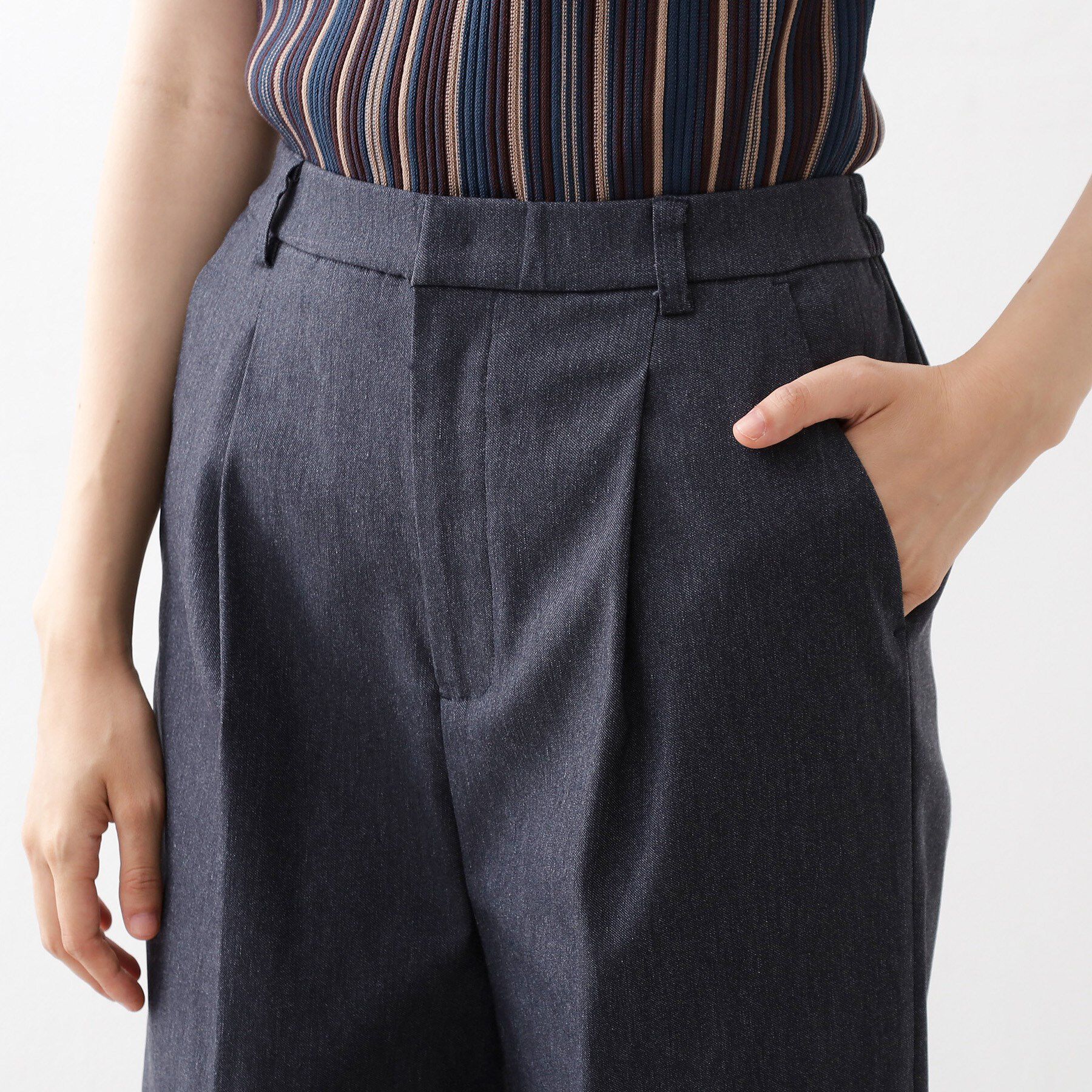 THE SHOP TK「【美脚見え】タックワイドパンツ【セットアップ可】」|その他|