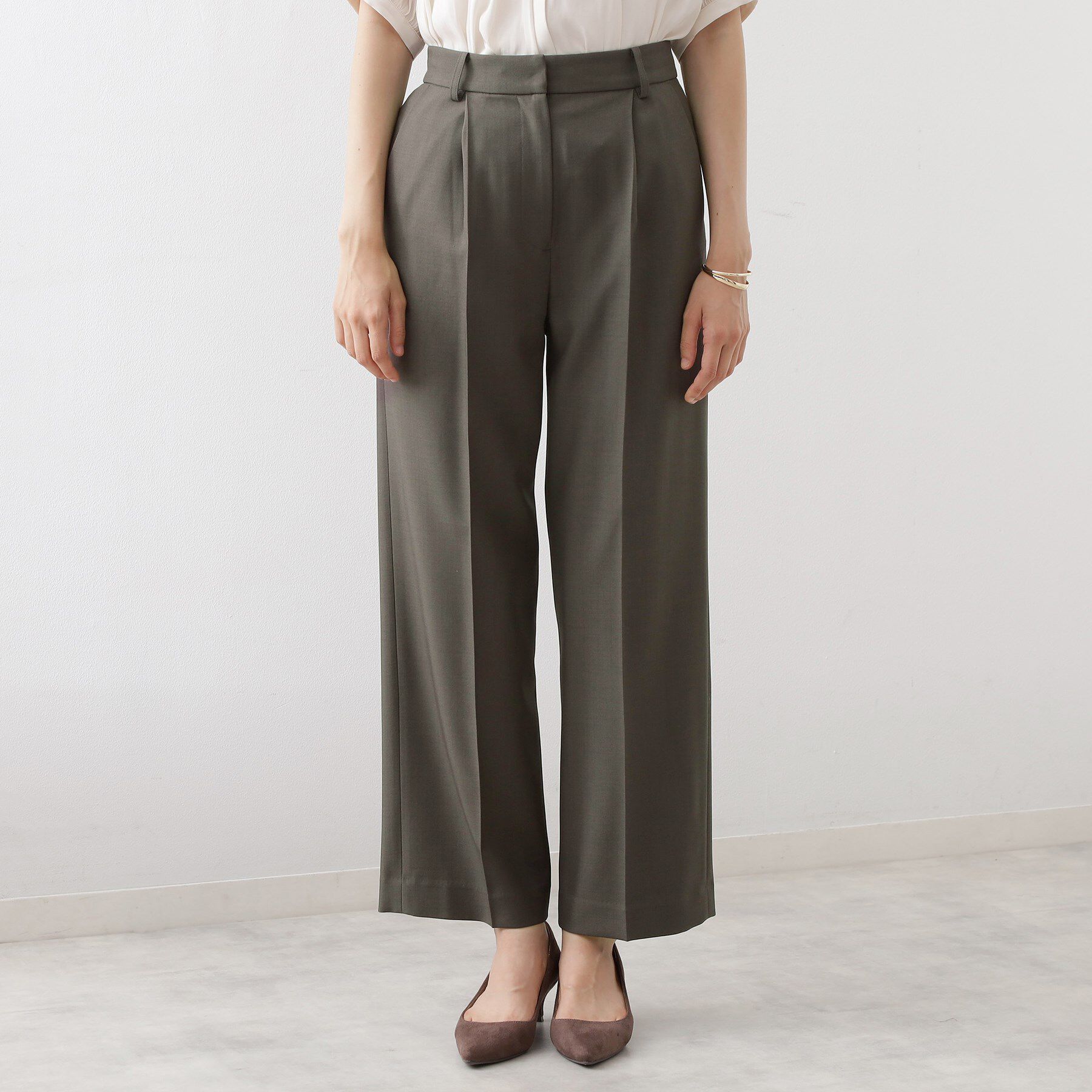 THE SHOP TK「ストレートワイドパンツ【セットアップ可／洗える】」|その他|