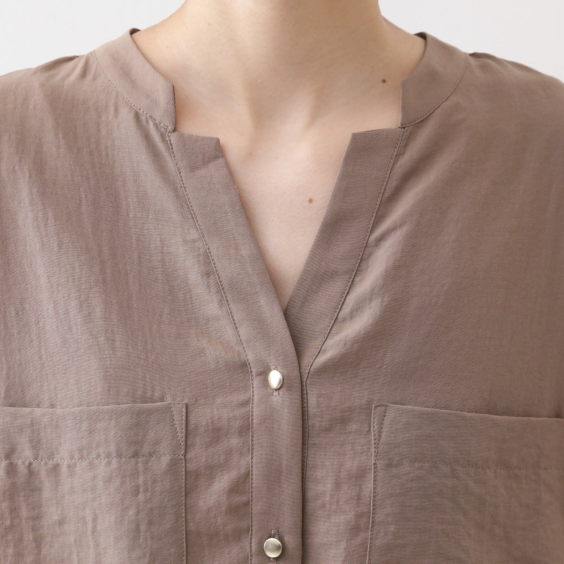 THE SHOP TK「【通勤にもデイリーにも】ダブルポケットスキッパーシャツ/洗濯機OK」|シャツ・ブラウス|