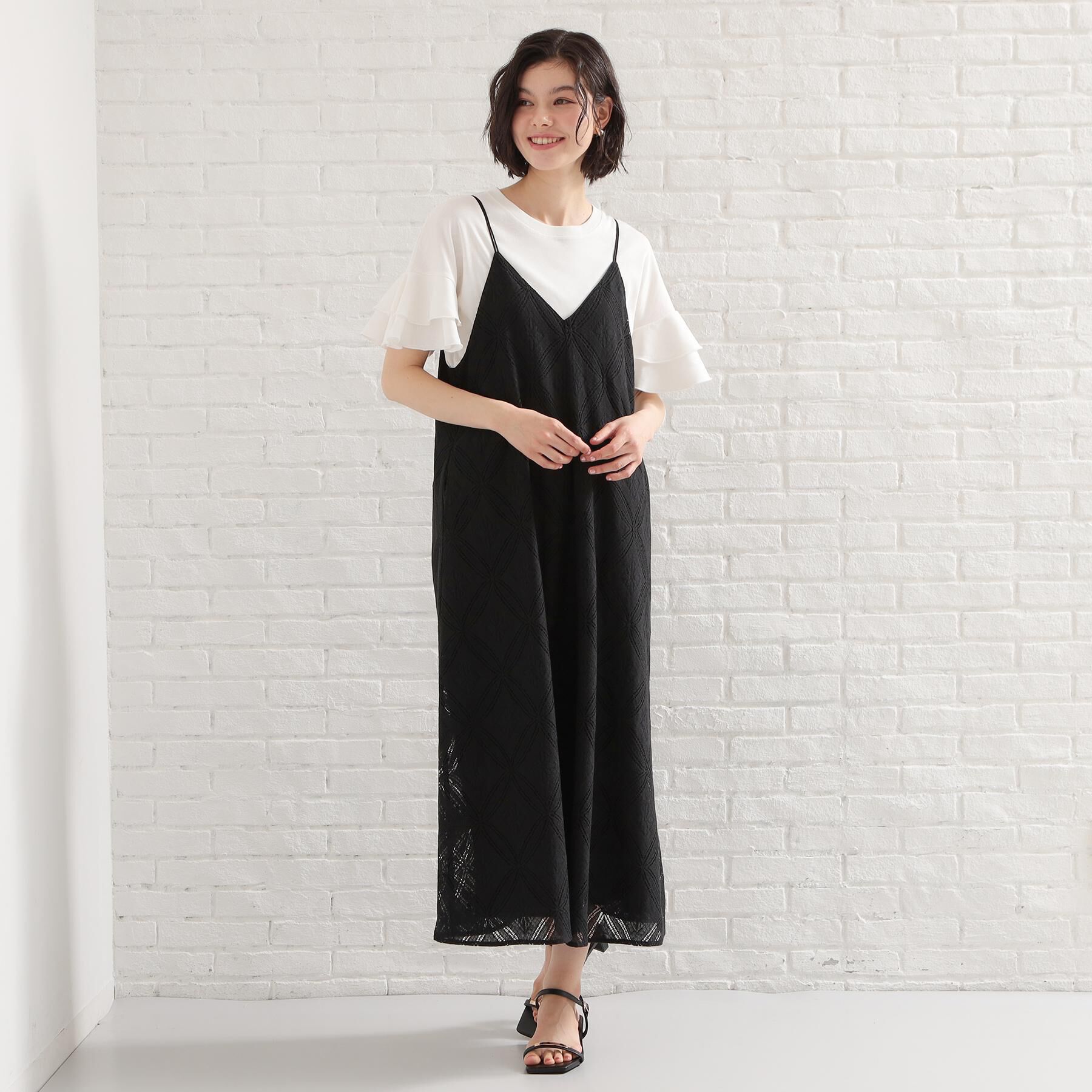 THE SHOP TK「【汗染み防止】袖フリルTシャツ【UVカット/洗濯機OK】」|Tシャツ・カットソー|