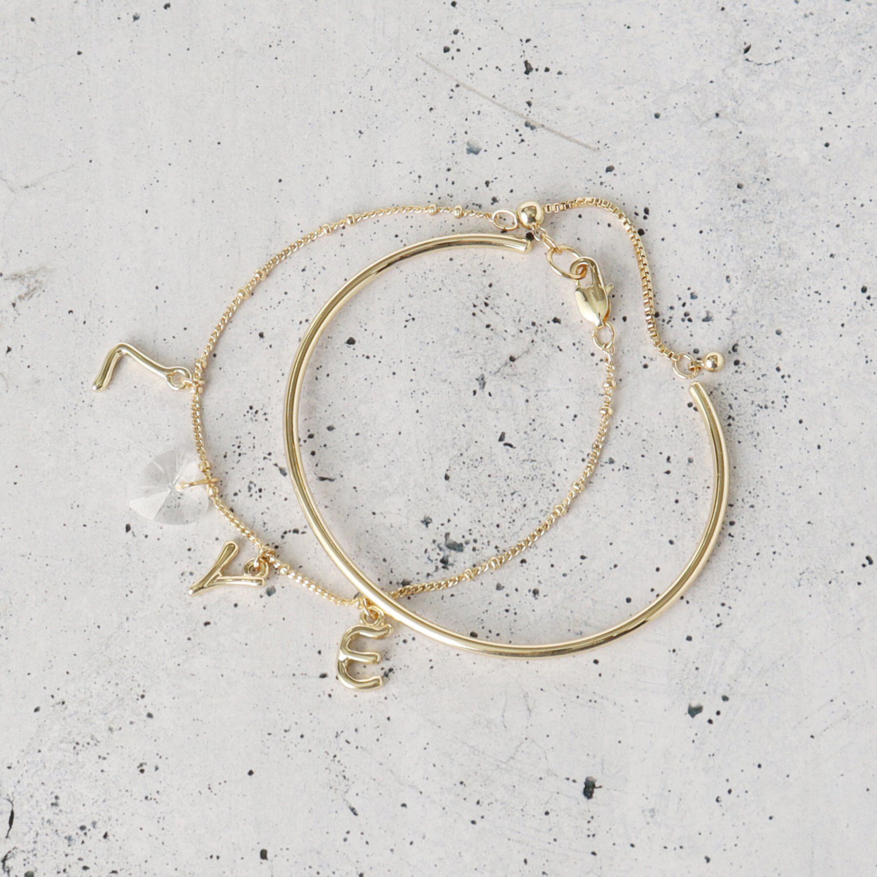 THE SHOP TK「LOVE2連ブレスレット」|ブレスレット・バングル|