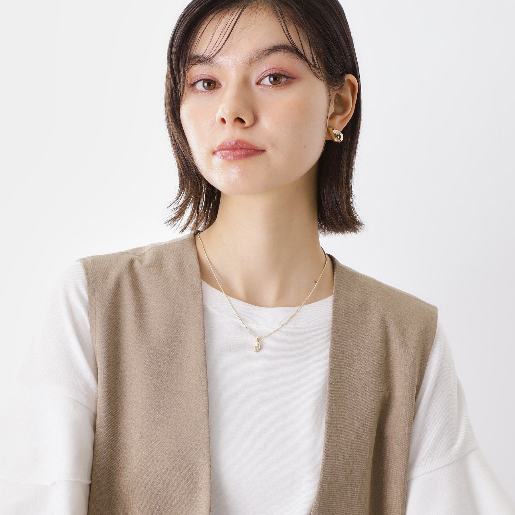 THE SHOP TK「パール調ワントップ2連ネックレス」|ネックレス|