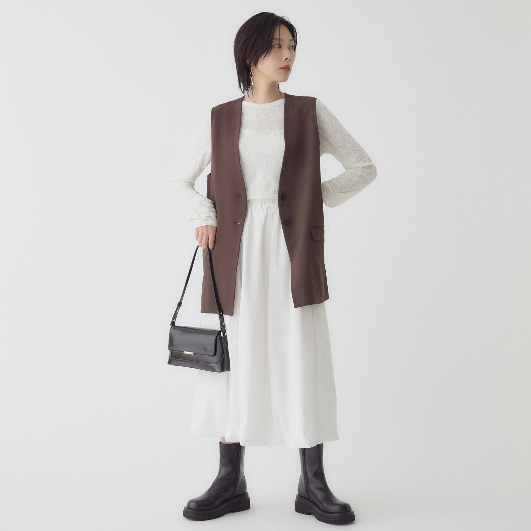 THE SHOP TK「ノーカラージレ【セットアップ可/洗濯機OK】」|ベスト・ジレ|